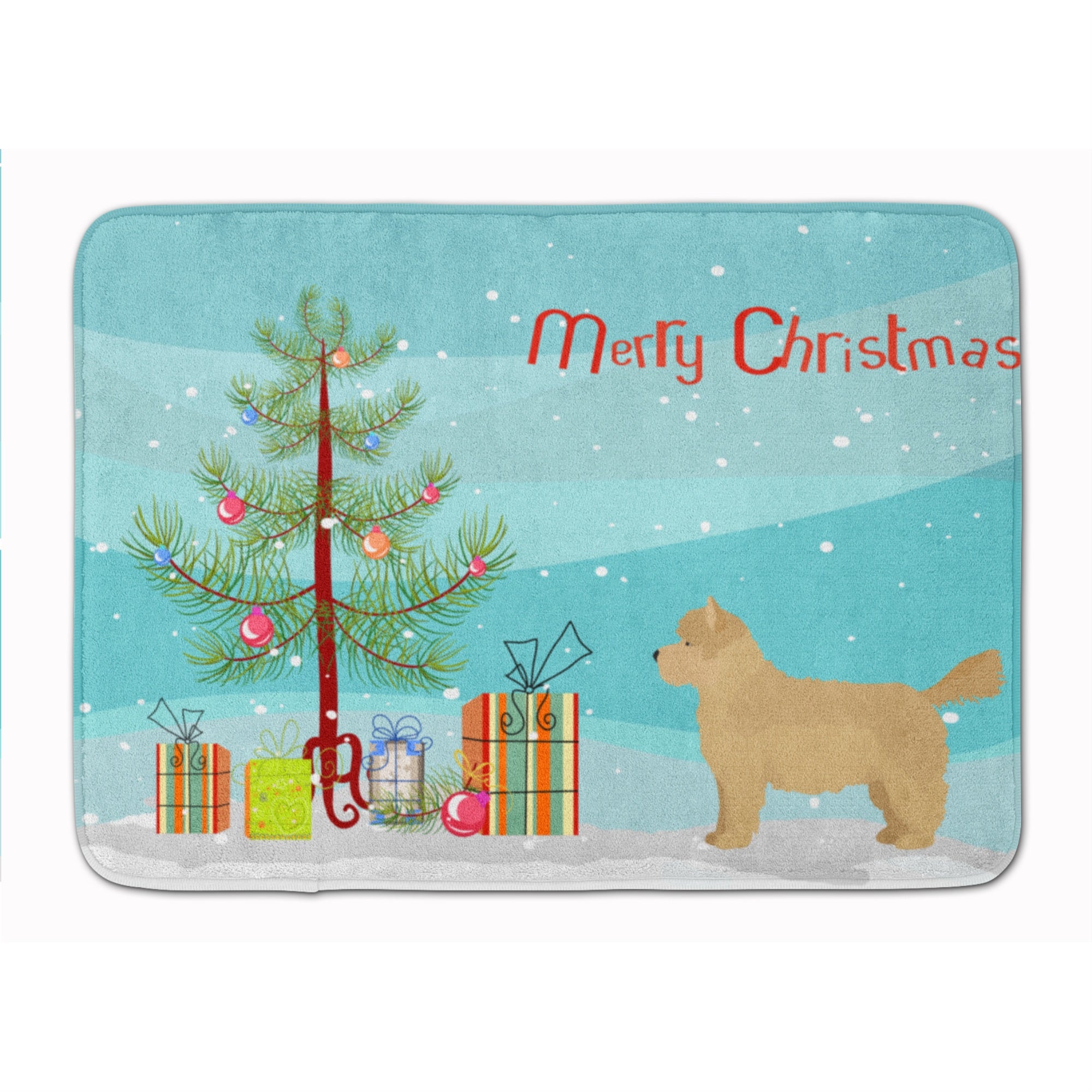 'Caroline'S Treasures Westiepoo #1 Christmas Tree Machine Washable Memory Foam Mat Doormats, Multicolor''
