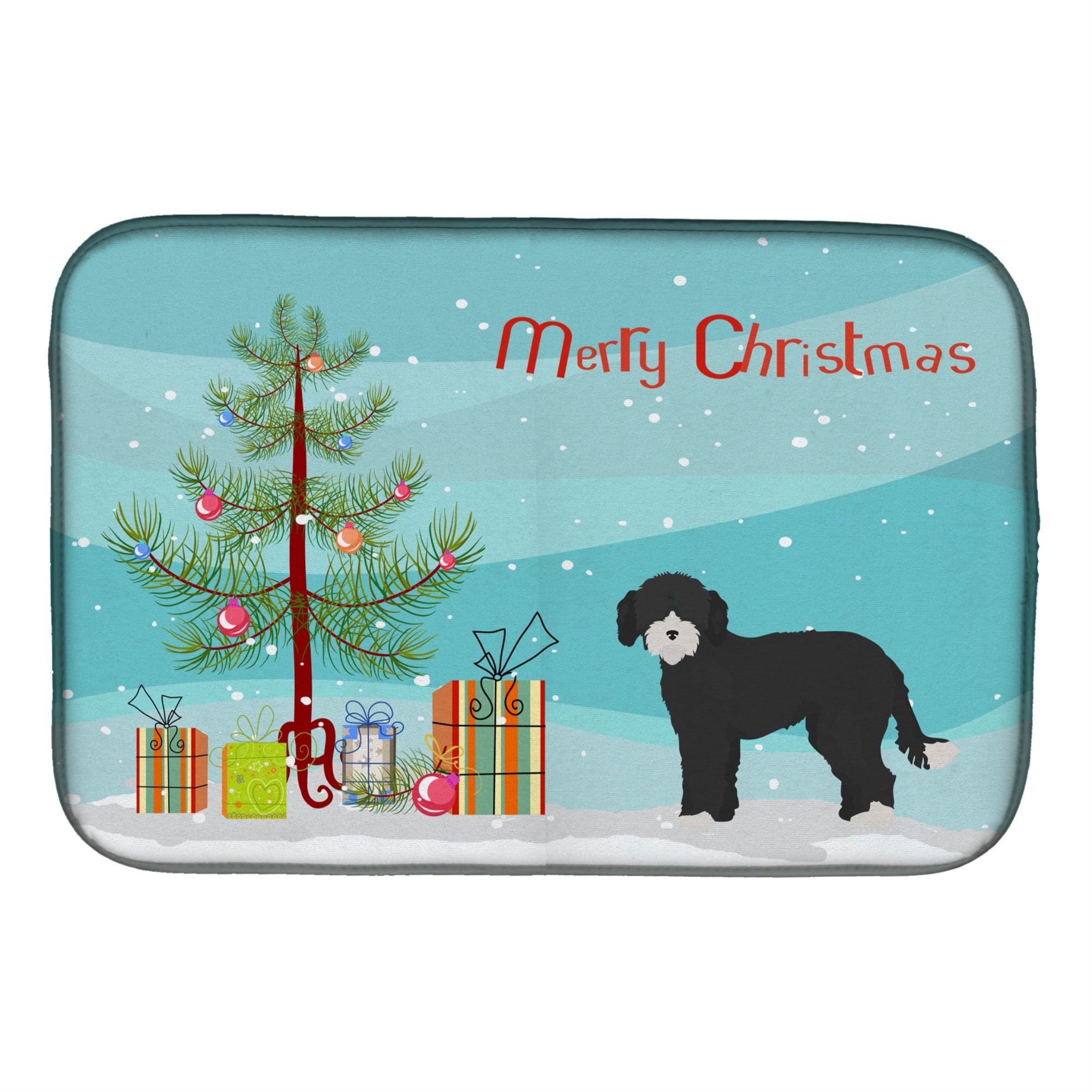 'Caroline'S Treasures Ck3881Ddm Whoodle #2 Christmas Tree Dish-Drying-Mats, 14 X 21, Multicolor''