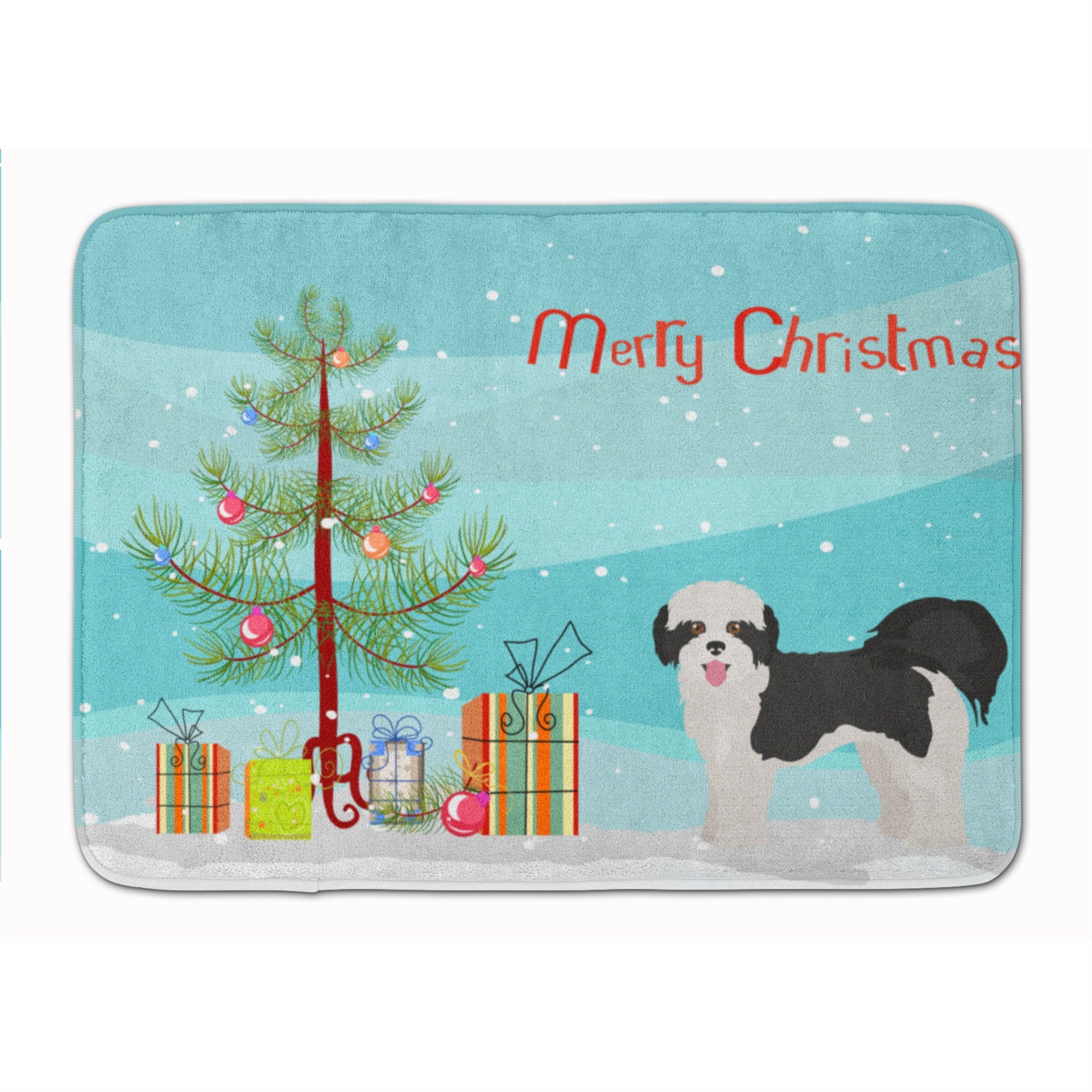 'Caroline'S Treasures Zuchon #2 Christmas Tree Machine Washable Memory Foam Mat Doormats, Multicolor''