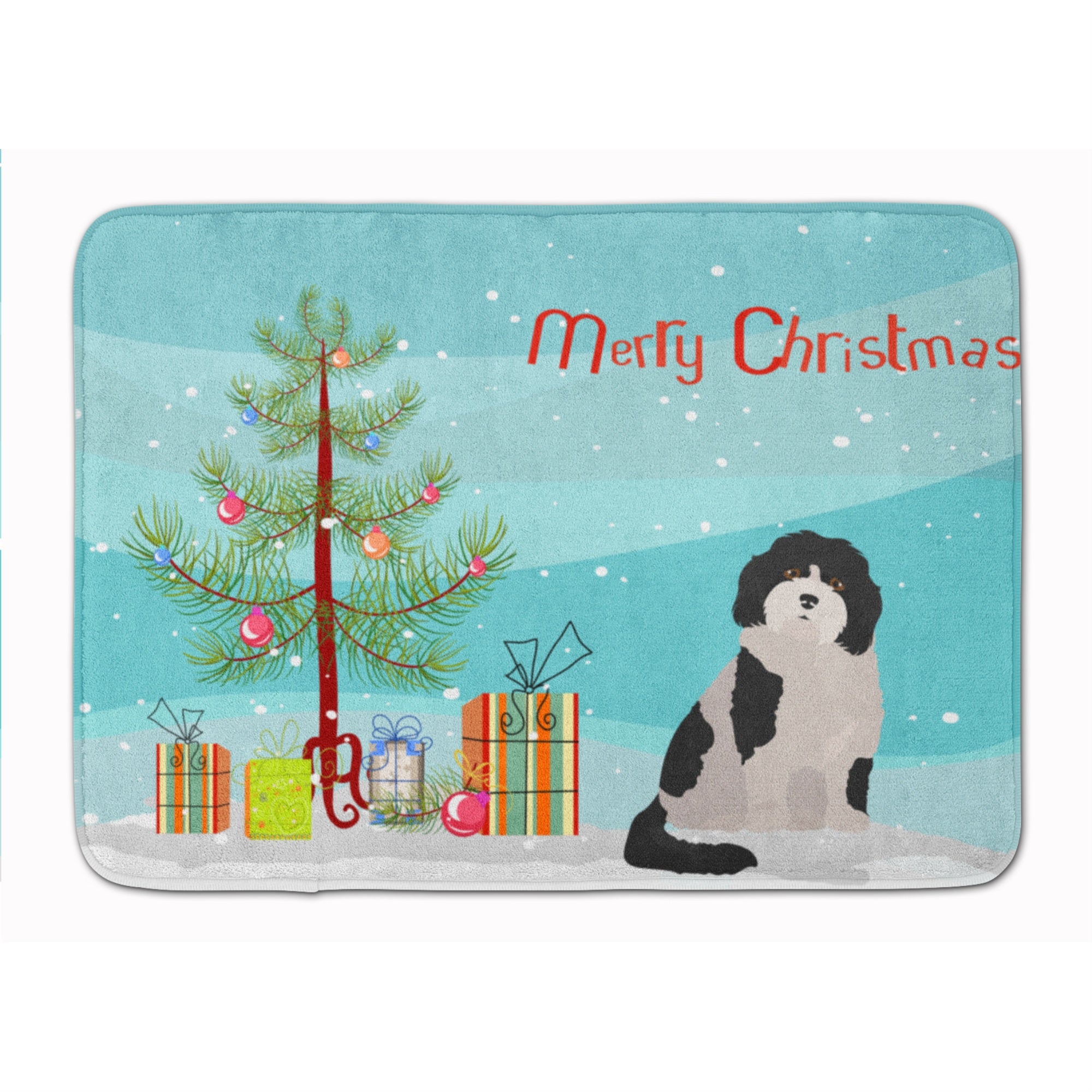 'Caroline'S Treasures Cavachon #3 Christmas Tree Machine Washable Memory Foam Mat Doormats, Multicolor''