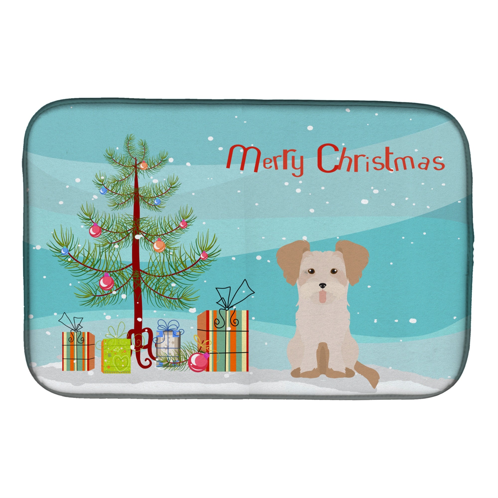 'Caroline'S Treasures Ck3889Ddm Morkie #3 Christmas Tree Dish-Drying-Mats, 14 X 21, Multicolor''