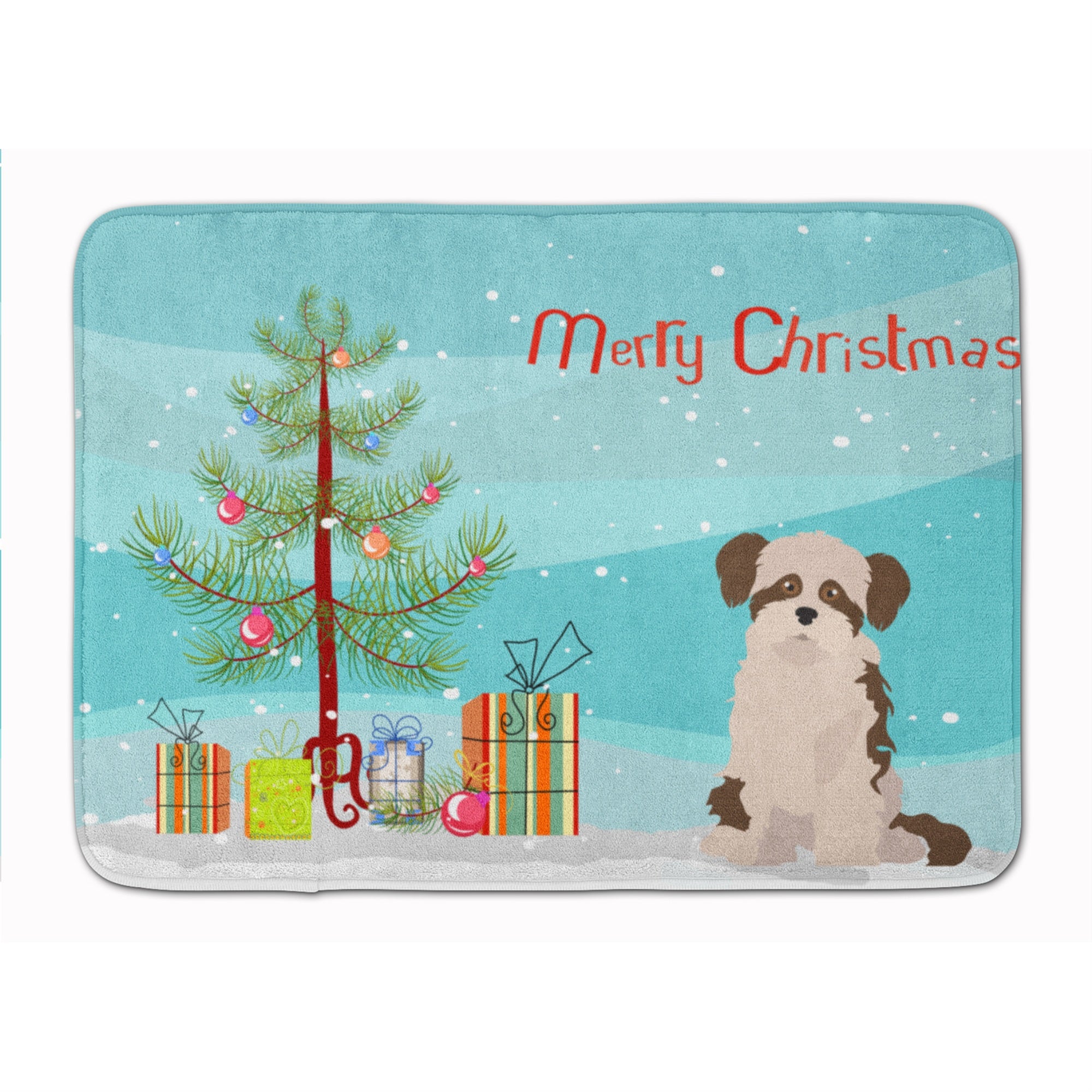 'Caroline'S Treasures Shi Chi #3 Christmas Tree Machine Washable Memory Foam Mat Doormats, Multicolor''