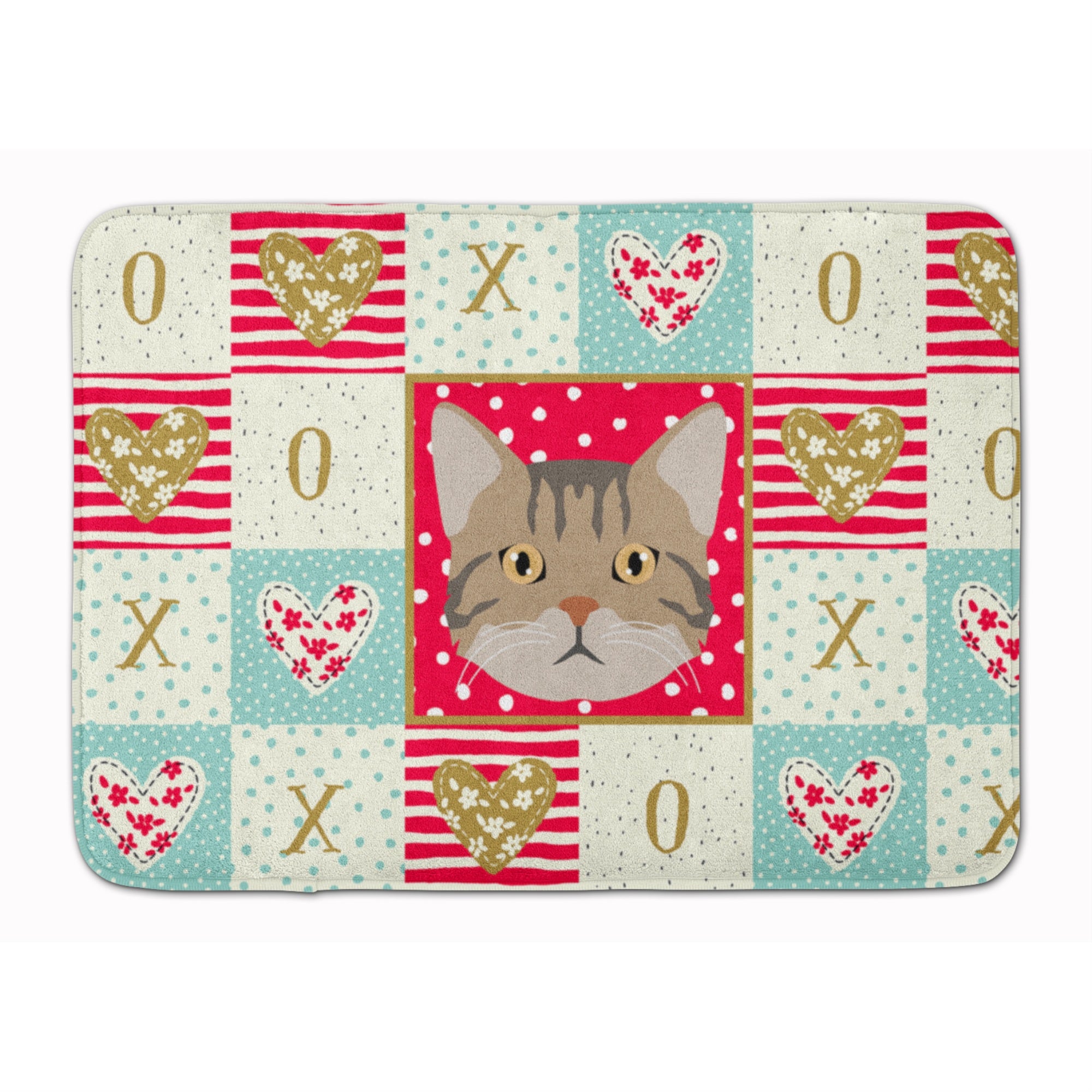 'Caroline'S Treasures American Wirehair Cat Love Machine Washable Memory Foam Mat Doormats, Multicolor''