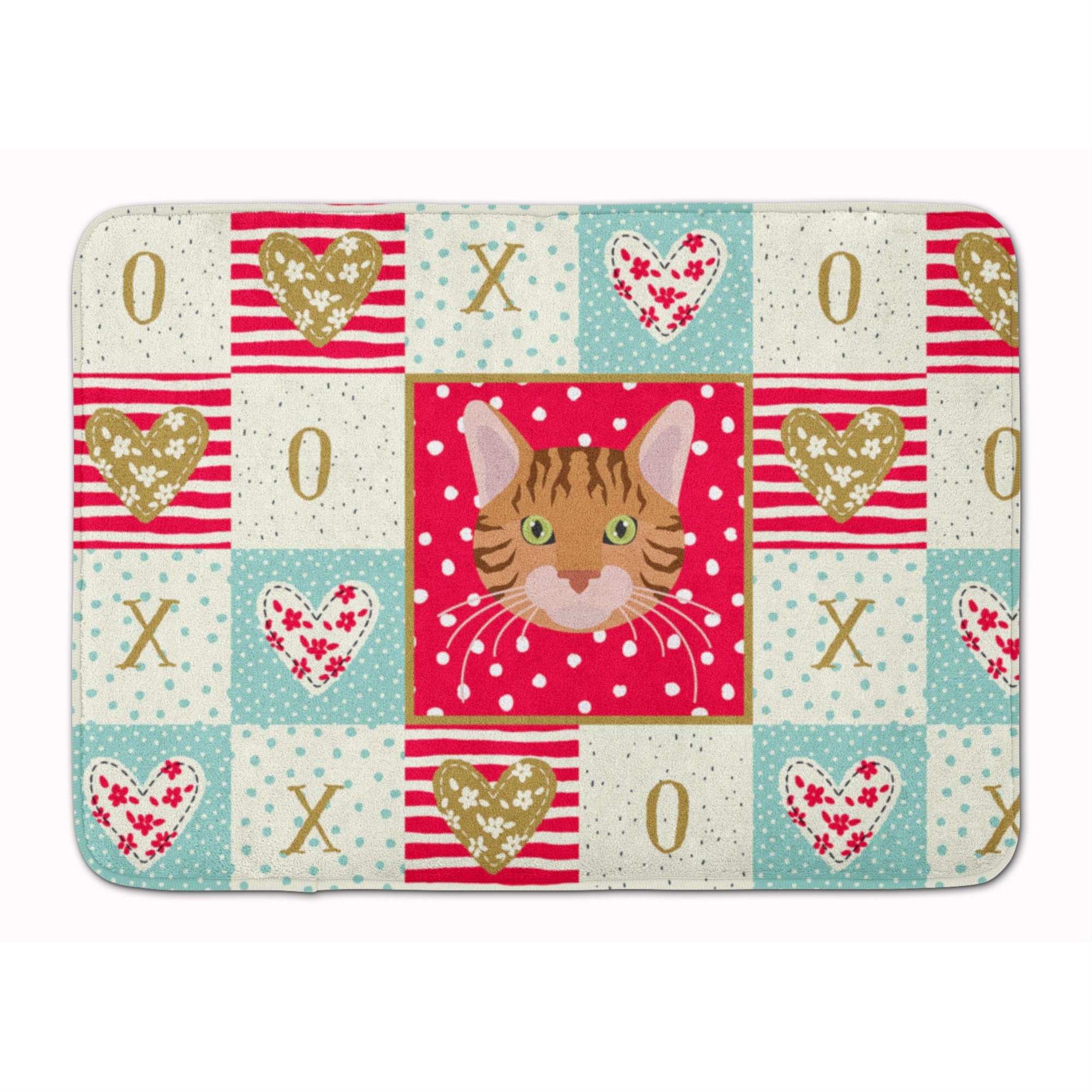 'Caroline'S Treasures Bengal Cat Love Machine Washable Memory Foam Mat Doormats, Multicolor''