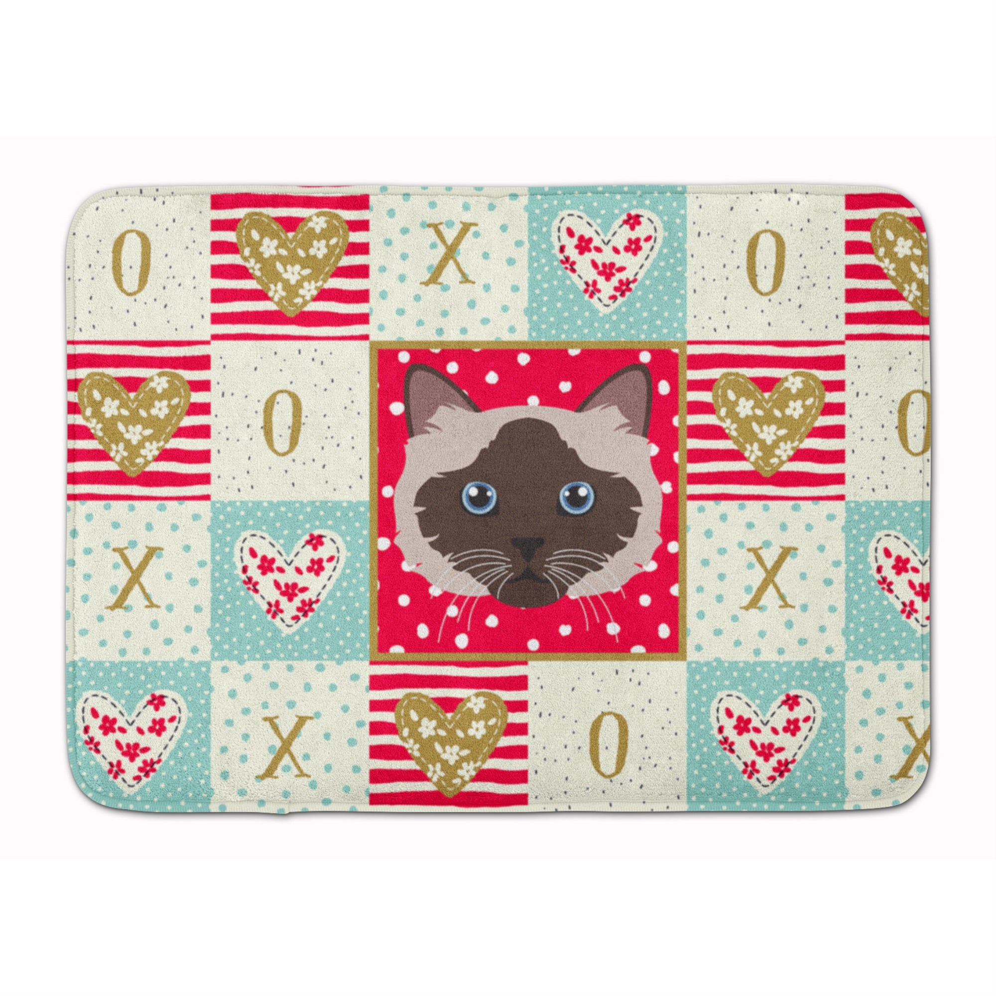 'Caroline'S Treasures Birman Cat Love Machine Washable Memory Foam Mat Doormats, Multicolor''