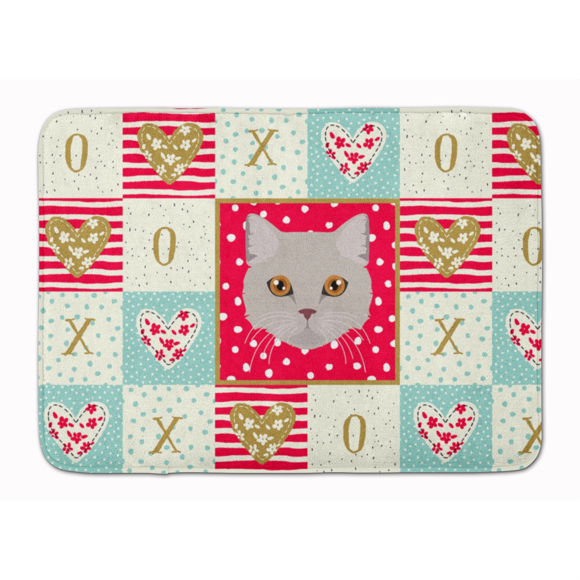 'Caroline'S Treasures Brazilian Semi Longhair Cat Love Machine Washable Memory Foam Mat Doormats, Multicolor''