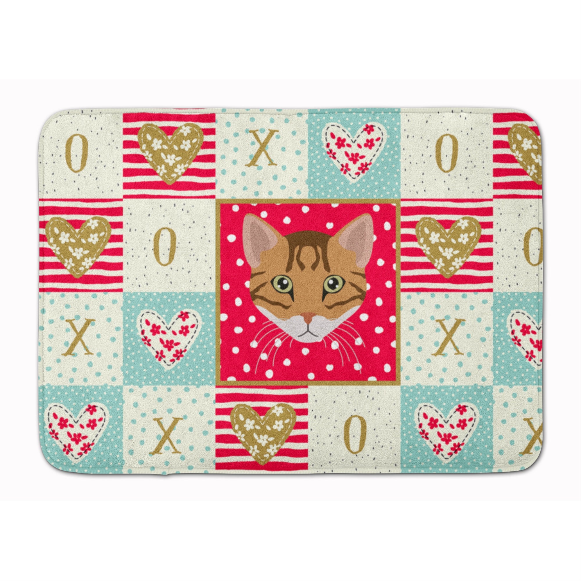 'Caroline'S Treasures Cheetoh Cat Love Machine Washable Memory Foam Mat Doormats, Multicolor''