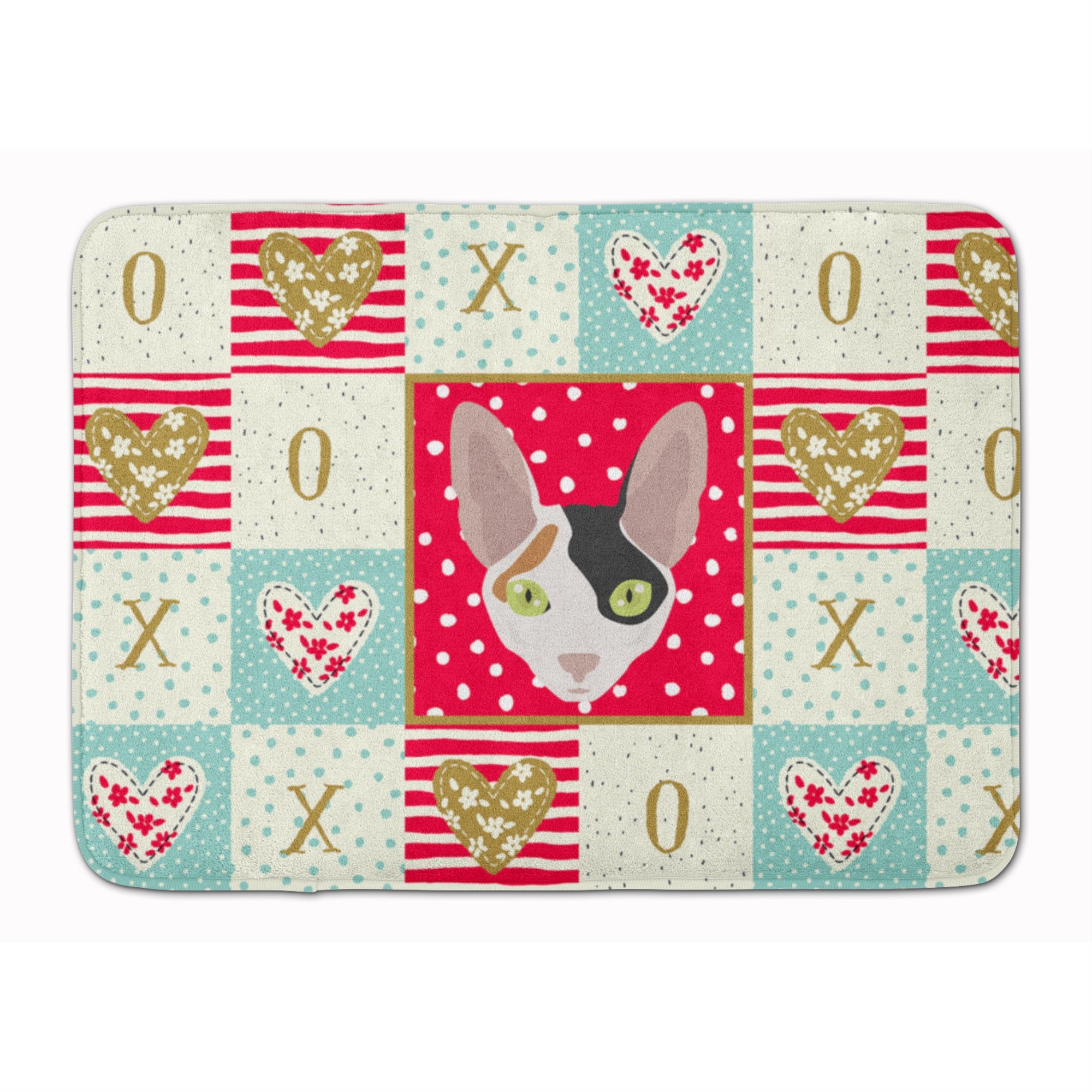 'Caroline'S Treasures Cornish Rex Cat Love Machine Washable Memory Foam Mat Doormats, Multicolor''