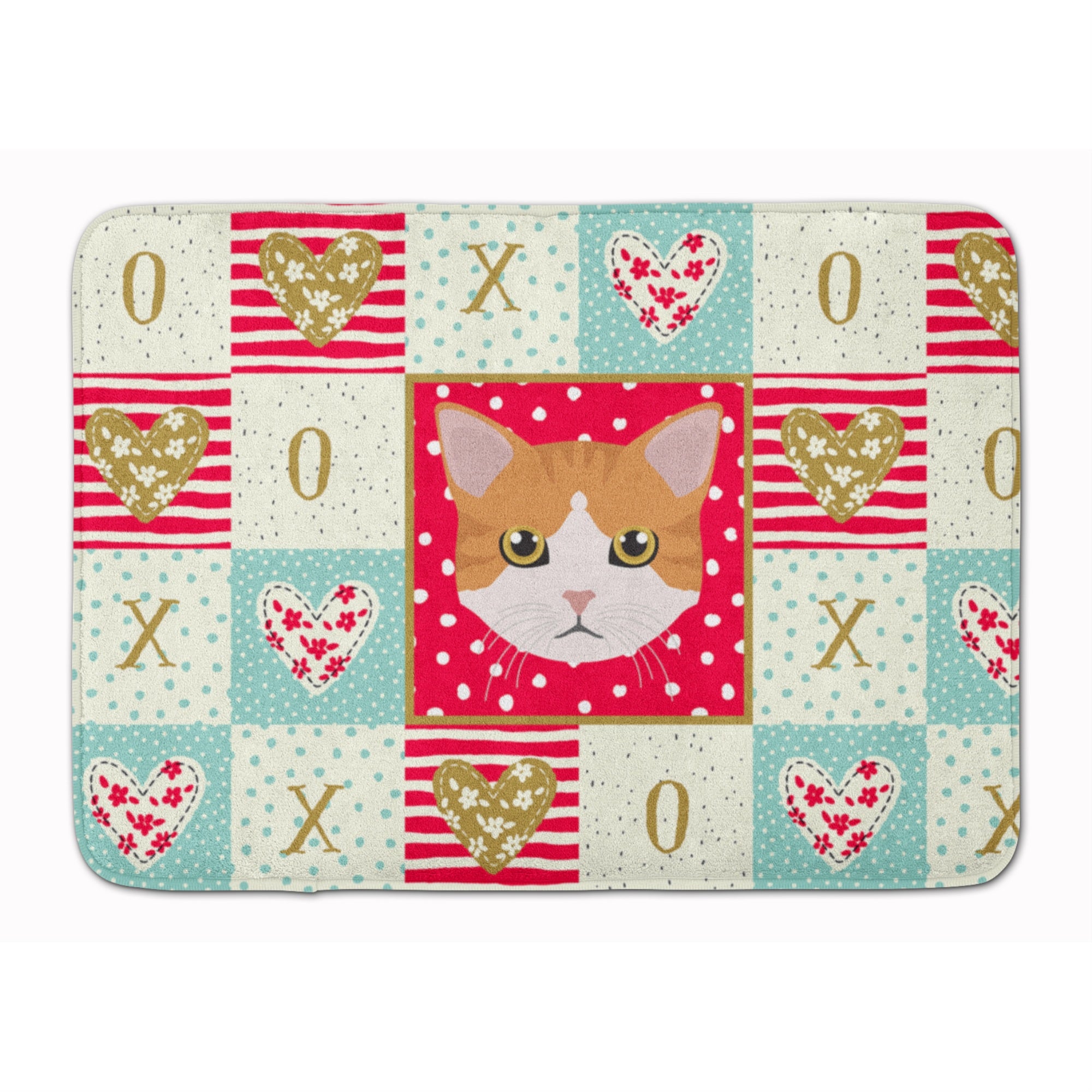 'Caroline'S Treasures European Shorthair Cat Love Machine Washable Memory Foam Mat Doormats, Multicolor''