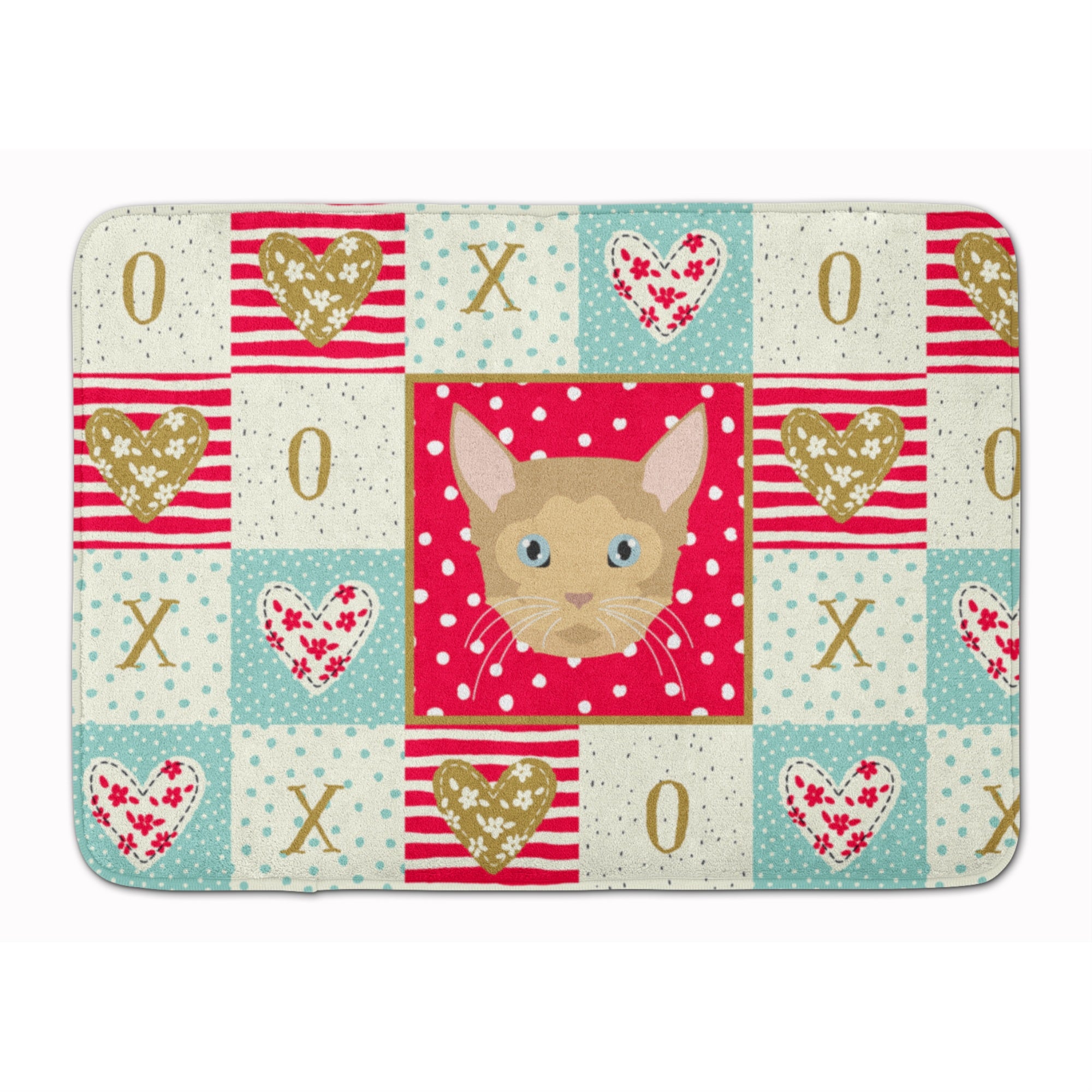 'Caroline'S Treasures German Rex Cat Love Machine Washable Memory Foam Mat Doormats, Multicolor''