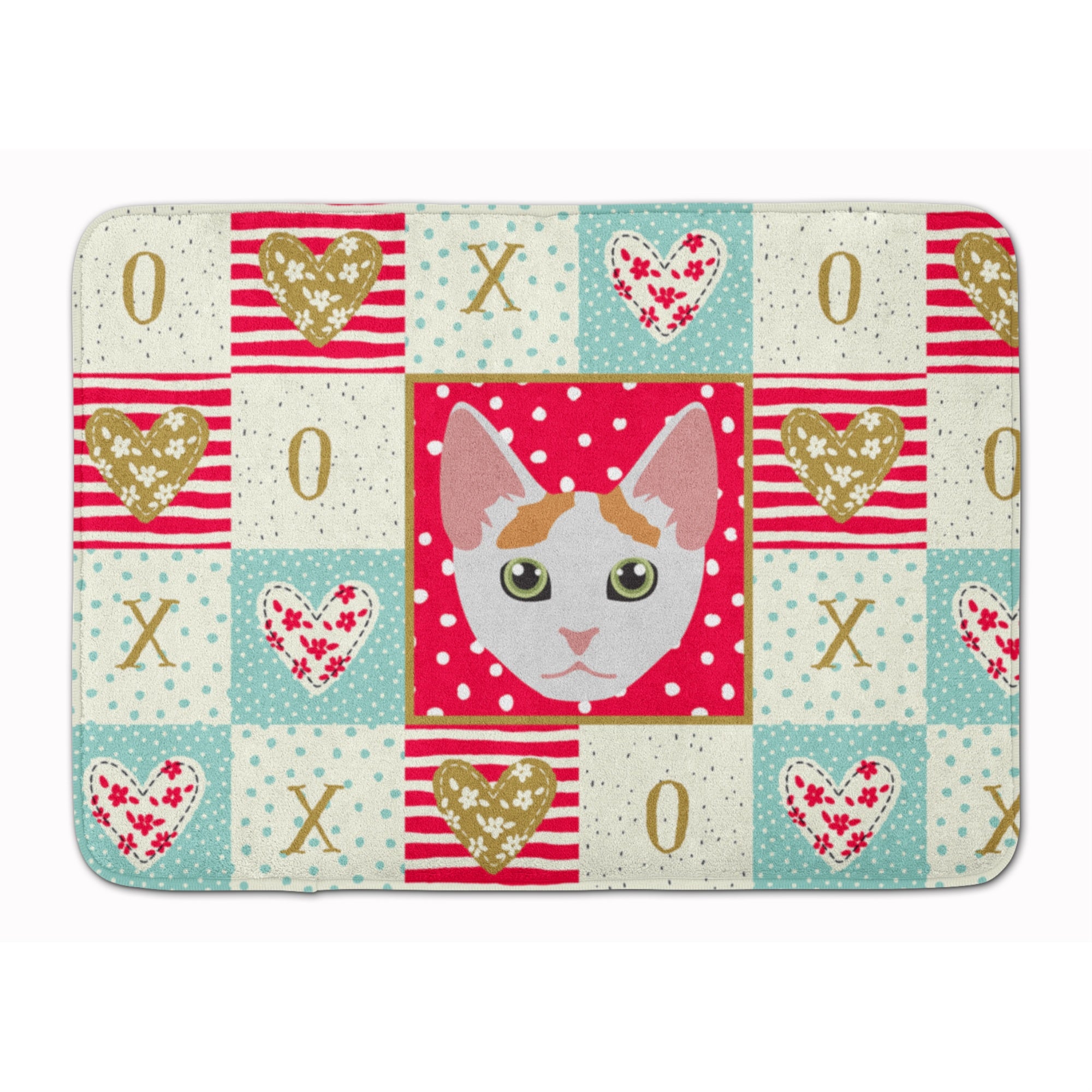 'Caroline'S Treasures Japanese Bobtail Cat Love Machine Washable Memory Foam Mat Doormats, Multicolor''