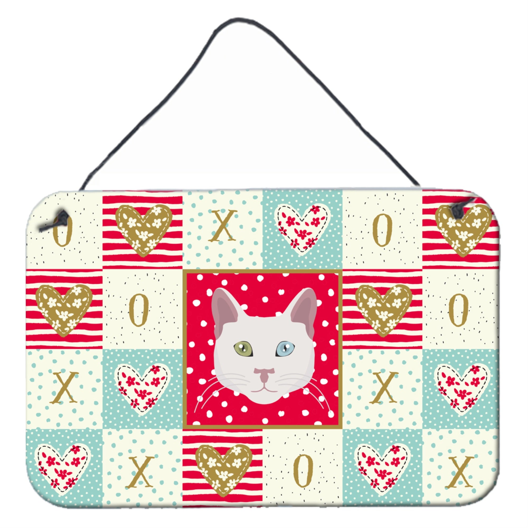 'Caroline'S Treasures Khao Manee Cat Love Door Hanging Prints Wall-Decor, Multicolor''