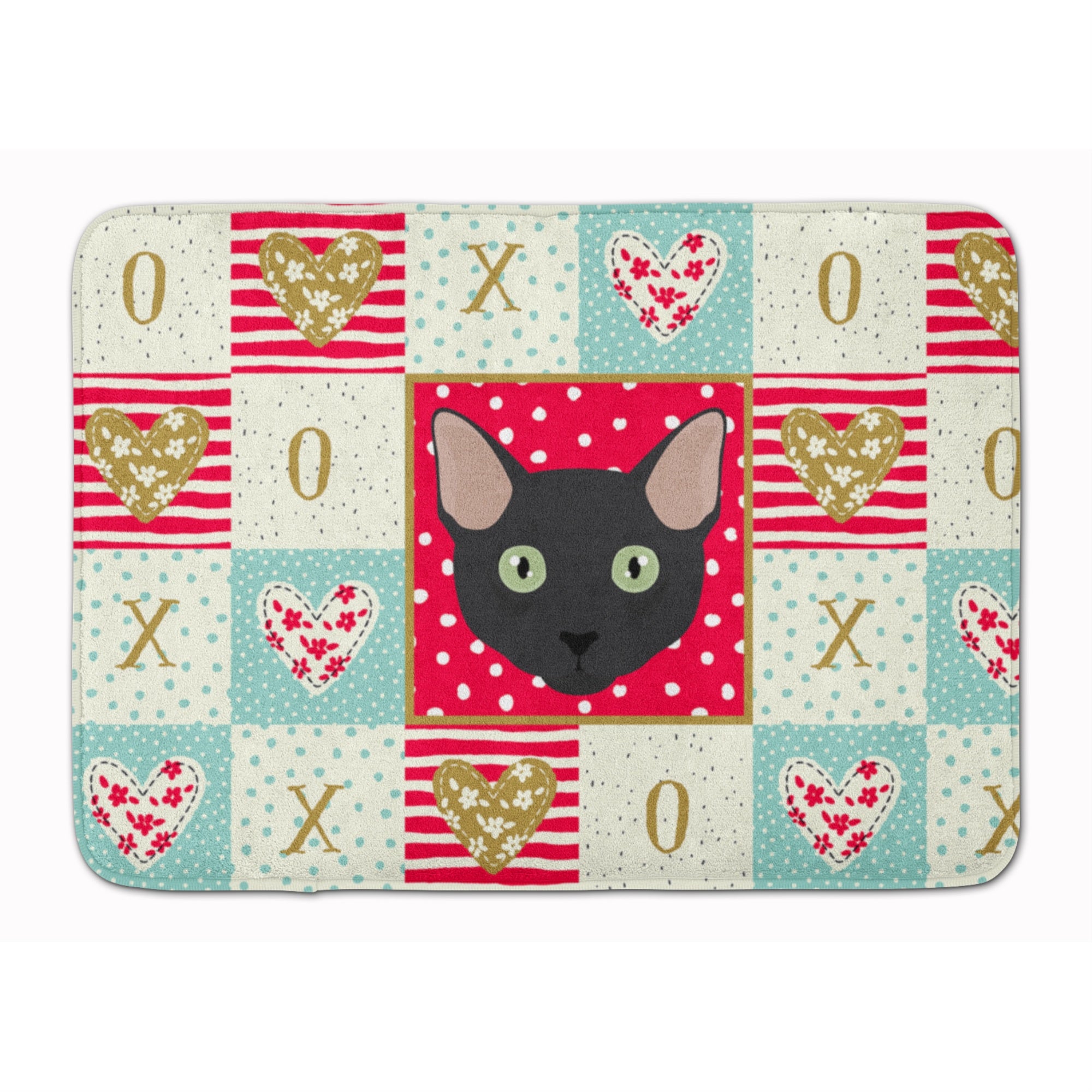'Caroline'S Treasures Mandalay Cat Love Machine Washable Memory Foam Mat Doormats, Multicolor''