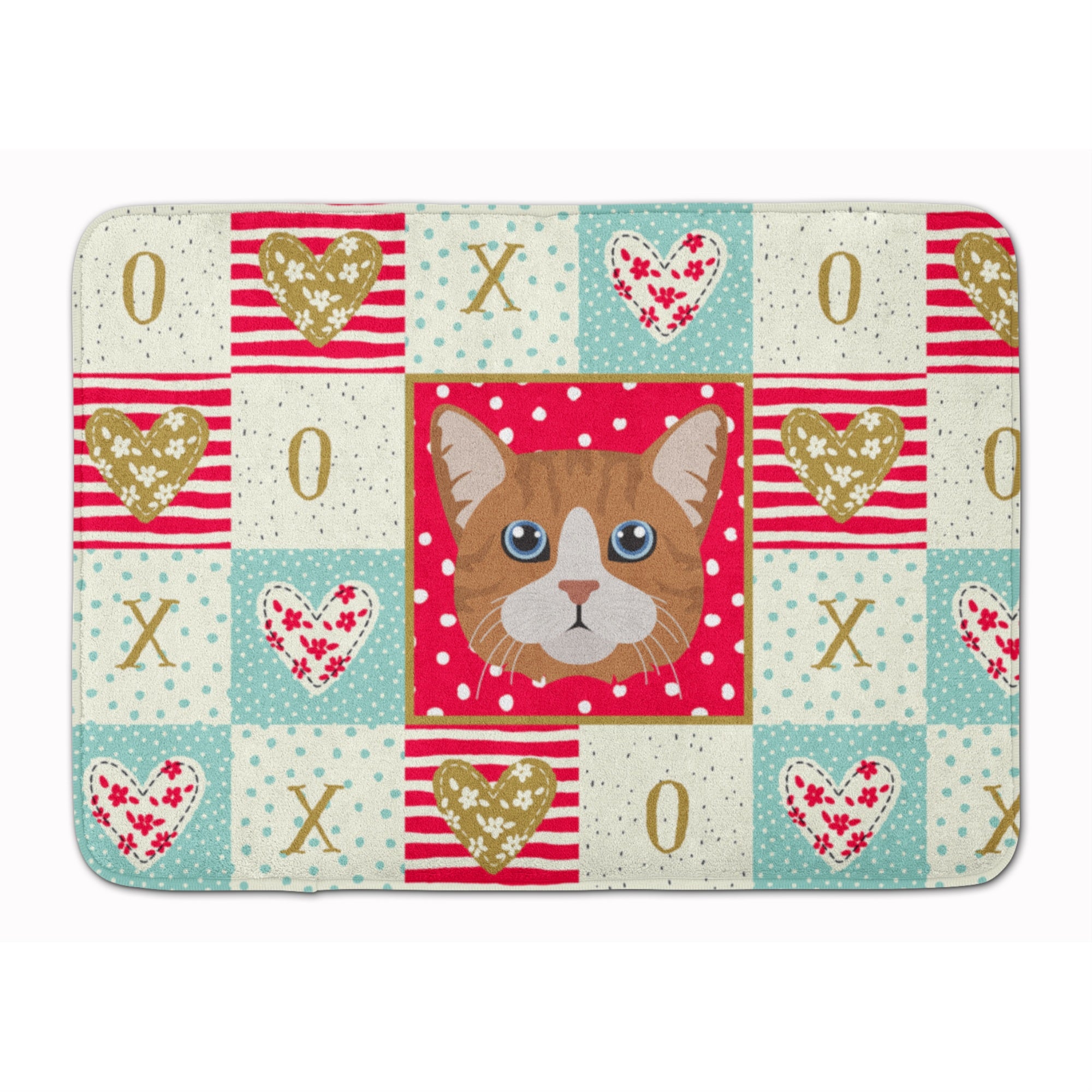 'Caroline'S Treasures Manx Cat Love Machine Washable Memory Foam Mat Doormats, Multicolor''