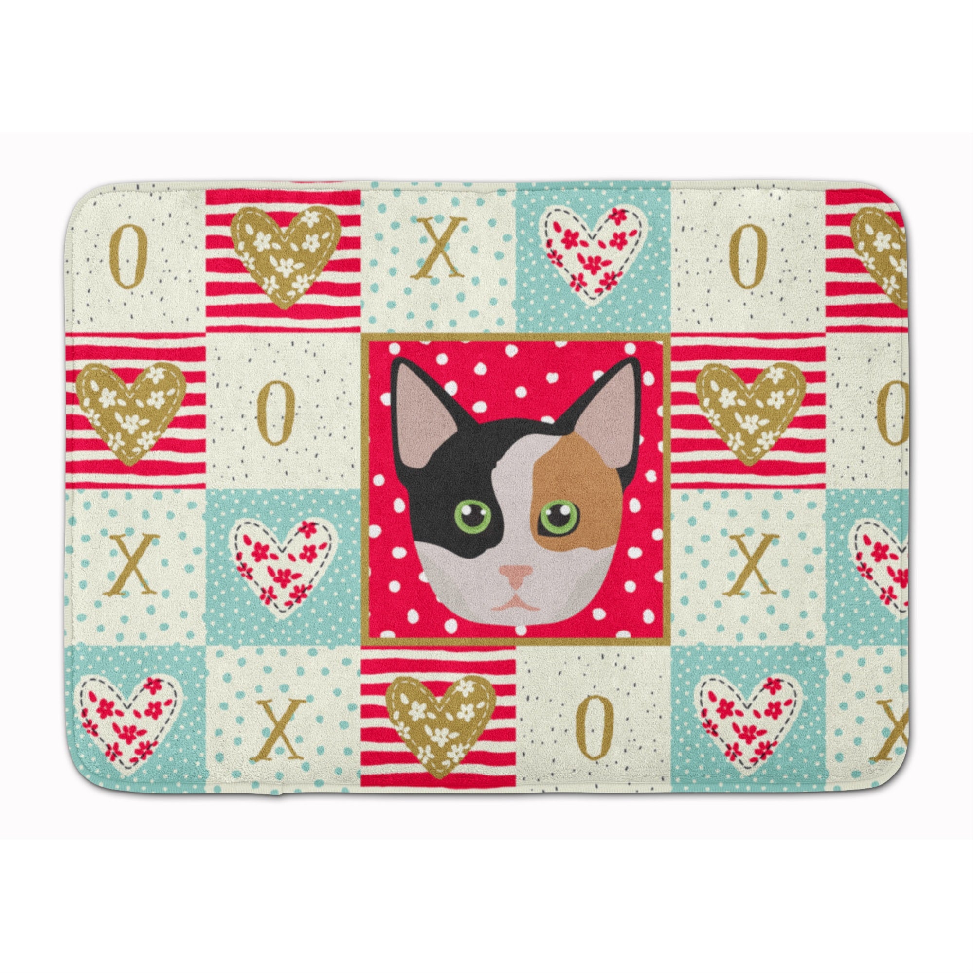 'Caroline'S Treasures Munchkin Cat Love Machine Washable Memory Foam Mat Doormats, Multicolor''