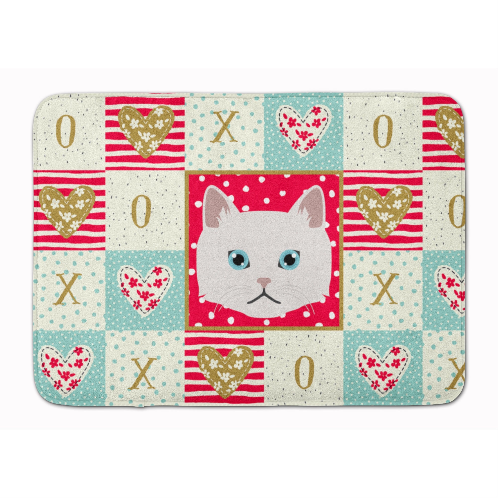 'Caroline'S Treasures Napoleon Cat Love Machine Washable Memory Foam Mat Doormats, Multicolor''