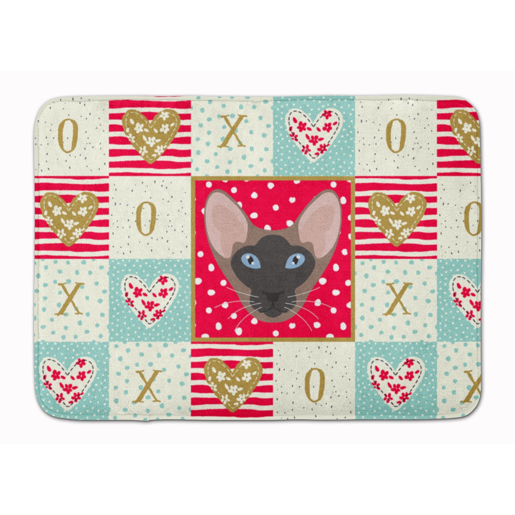 'Caroline'S Treasures Oriental Bicolor Cat Love Machine Washable Memory Foam Mat Doormats, Multicolor''
