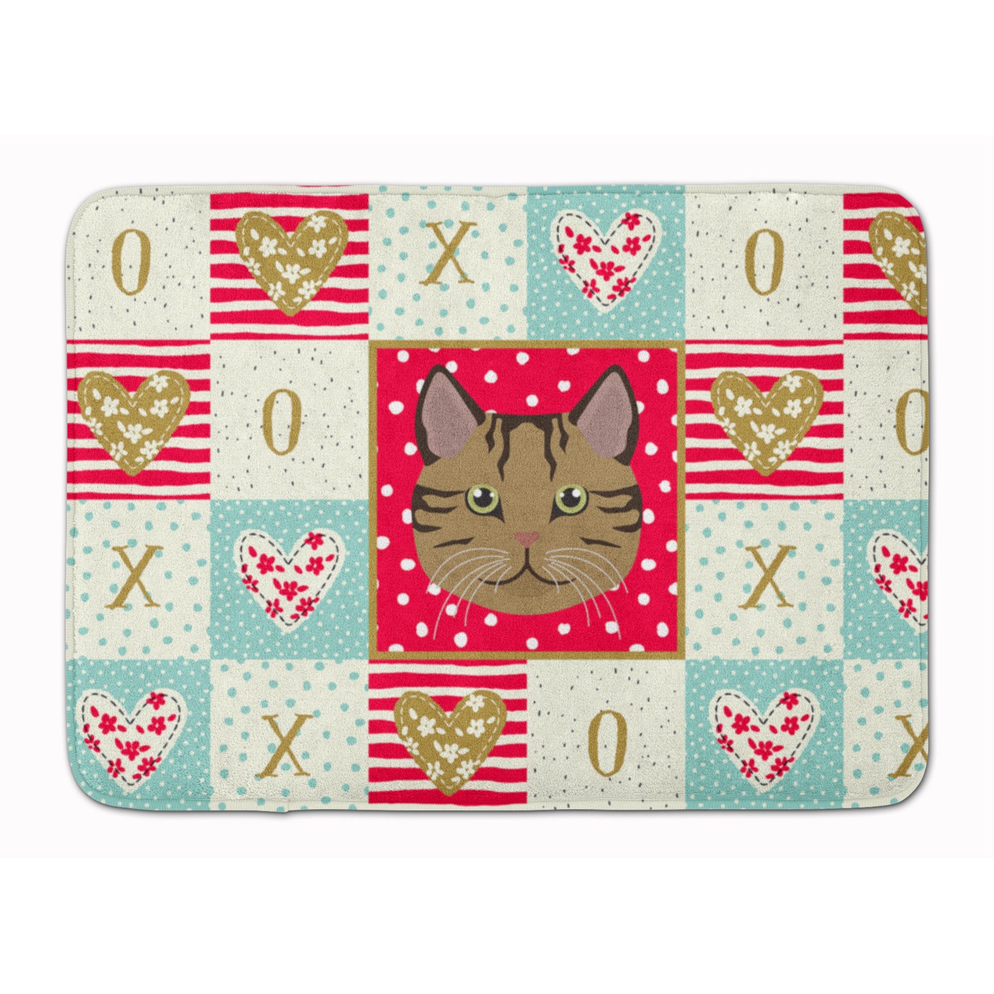 'Caroline'S Treasures Scottish Straight Cat Love Machine Washable Memory Foam Mat Doormats, Multicolor''
