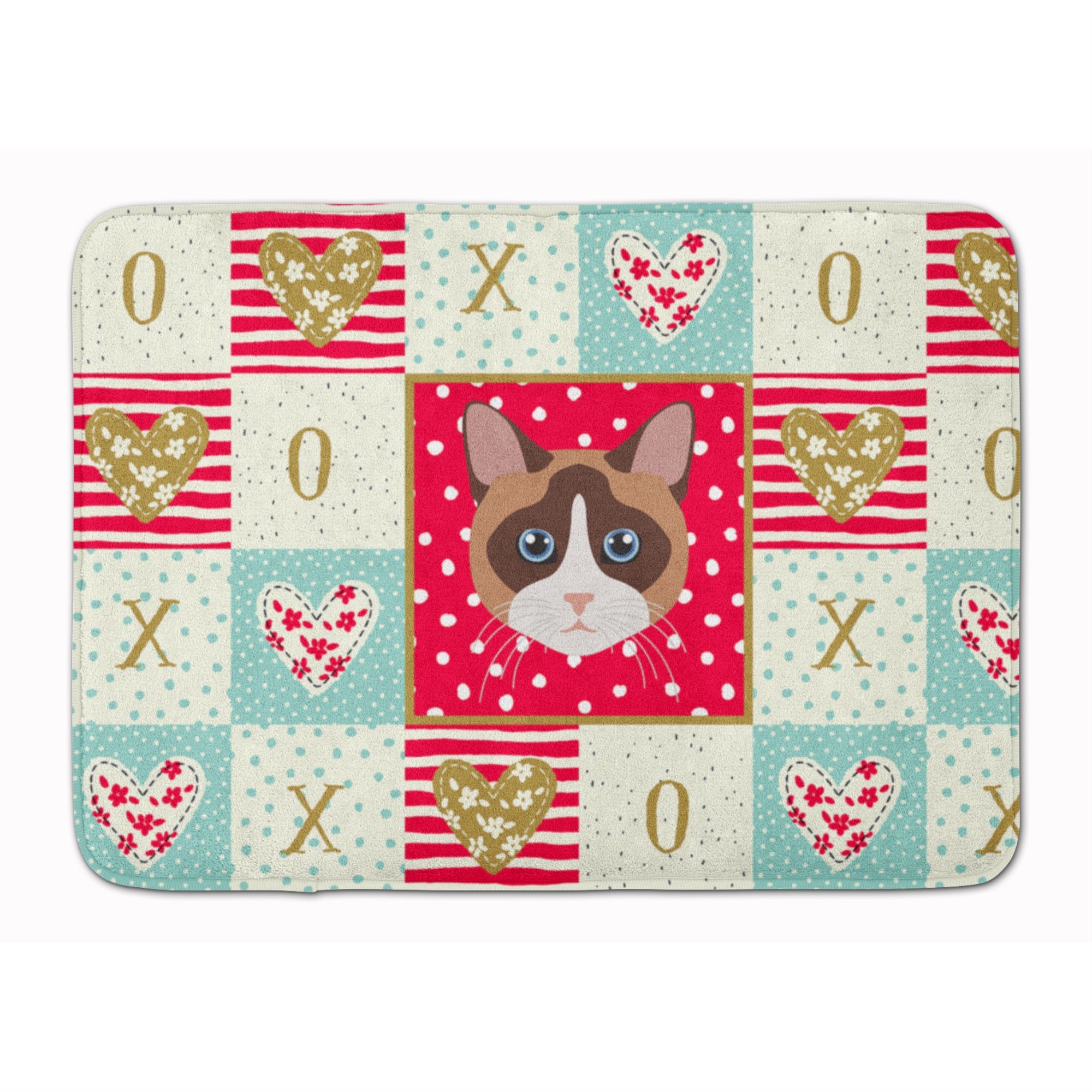 'Caroline'S Treasures Snowshoe Cat Love Machine Washable Memory Foam Mat Doormats, Multicolor''