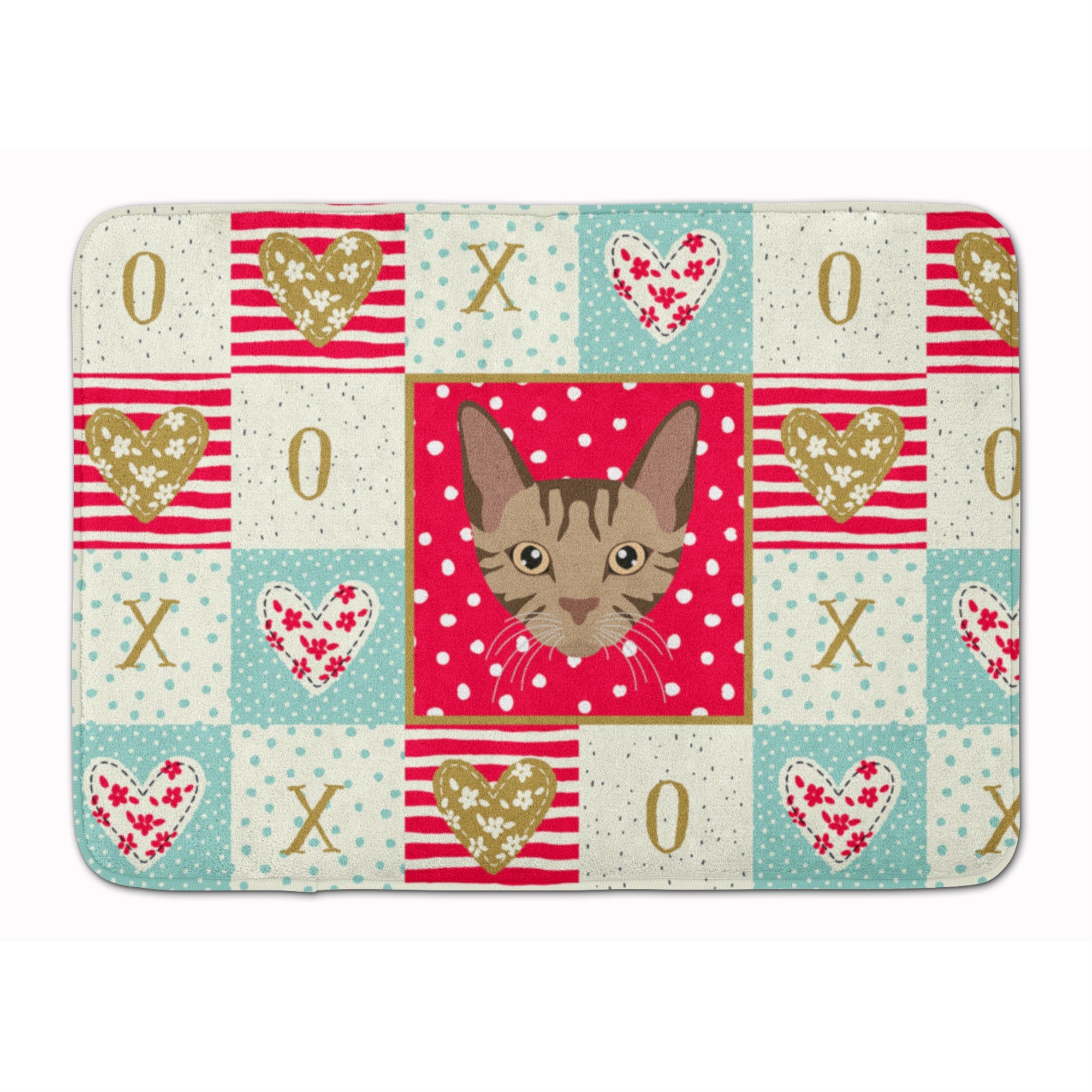 'Caroline'S Treasures Sokoke Cat Love Machine Washable Memory Foam Mat Doormats, Multicolor''