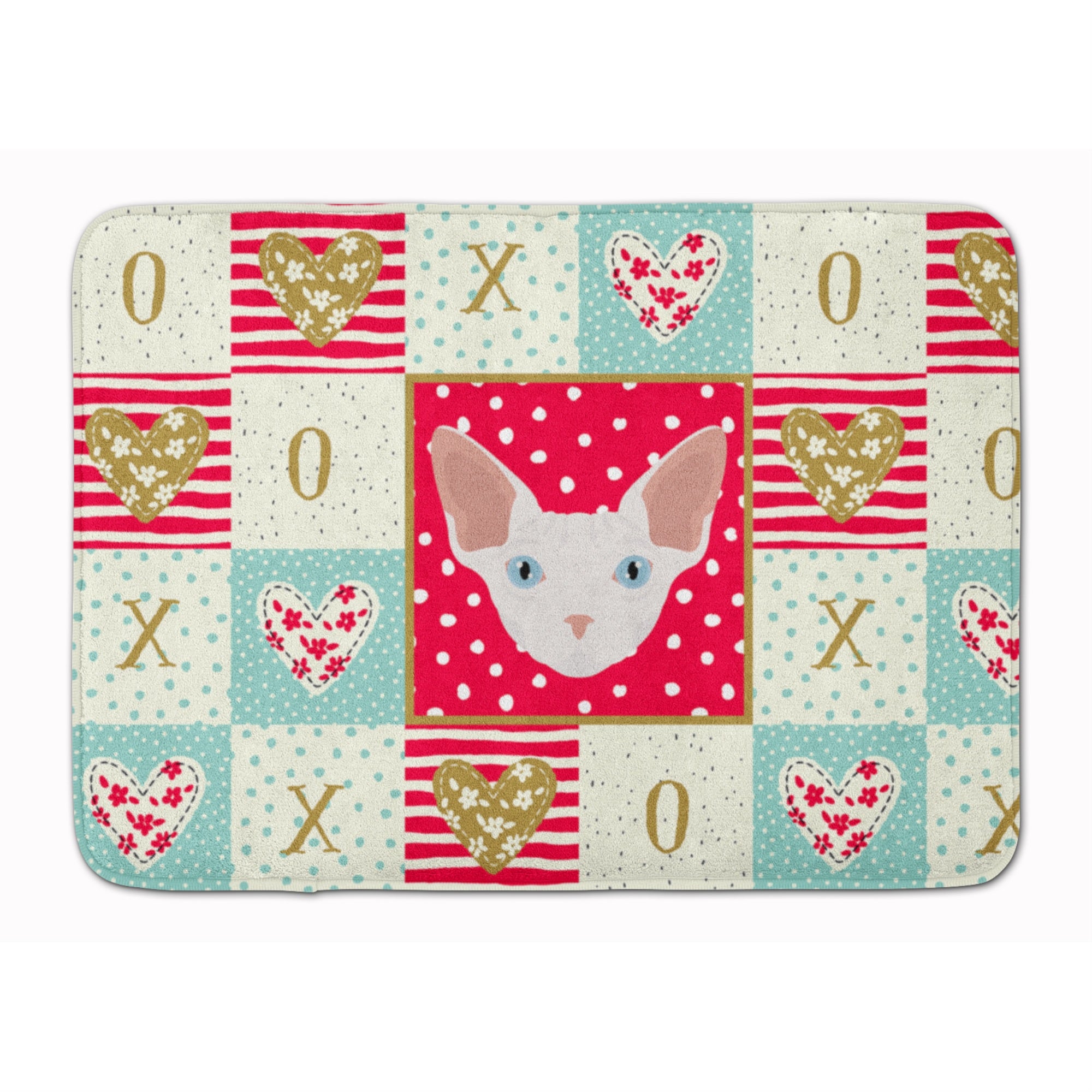 'Caroline'S Treasures Sphynx Cat Love Machine Washable Memory Foam Mat Doormats, Multicolor''