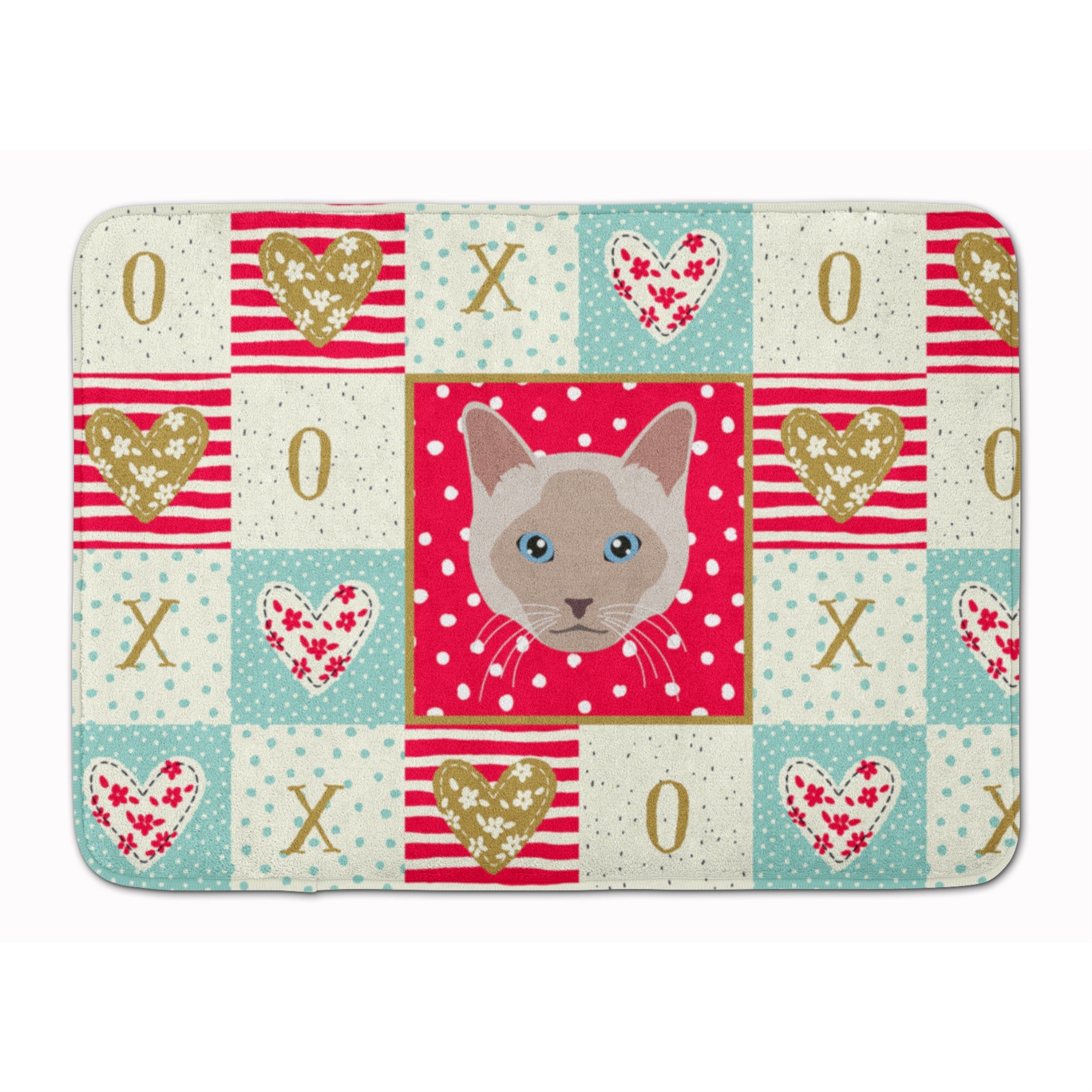 'Caroline'S Treasures Thai Lilac Cat Love Machine Washable Memory Foam Mat Doormats, Multicolor''