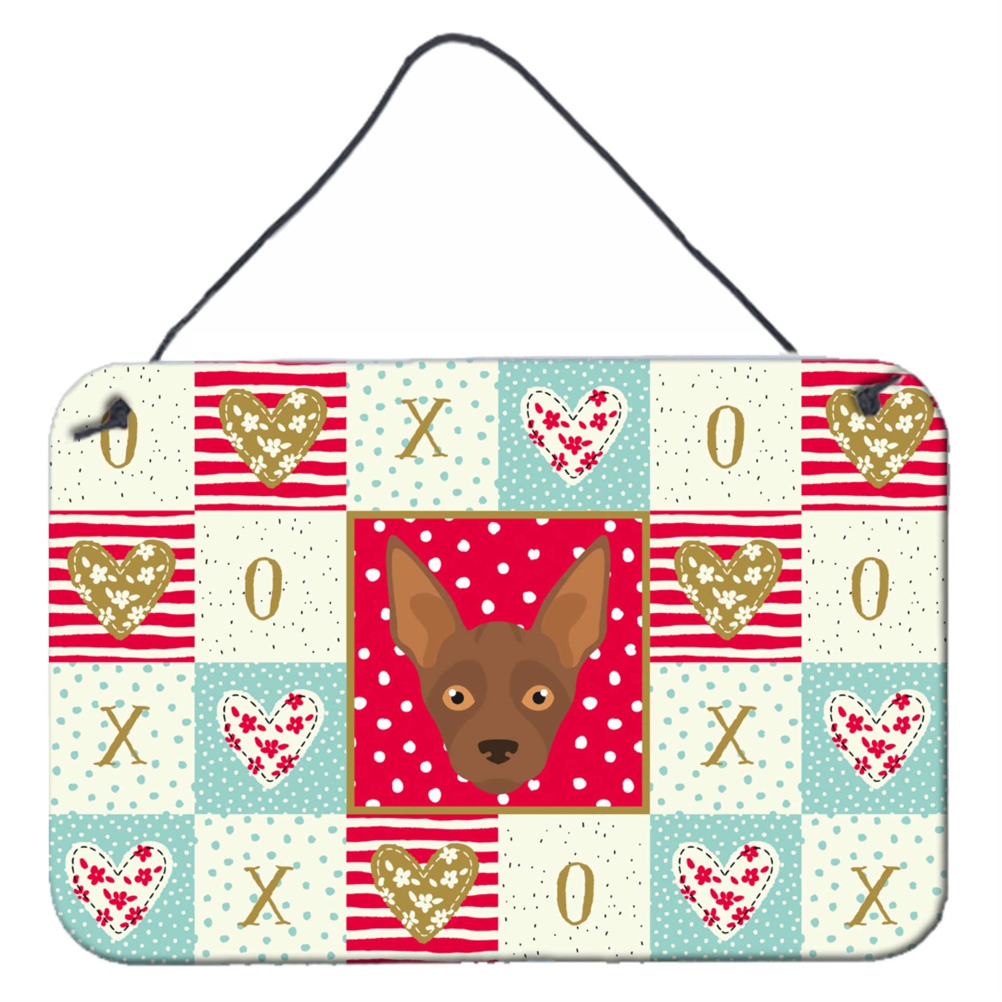 'Caroline'S Treasures Abyssinian Sand Terrier Love Door Hanging Prints Wall-Decor, Multicolor''