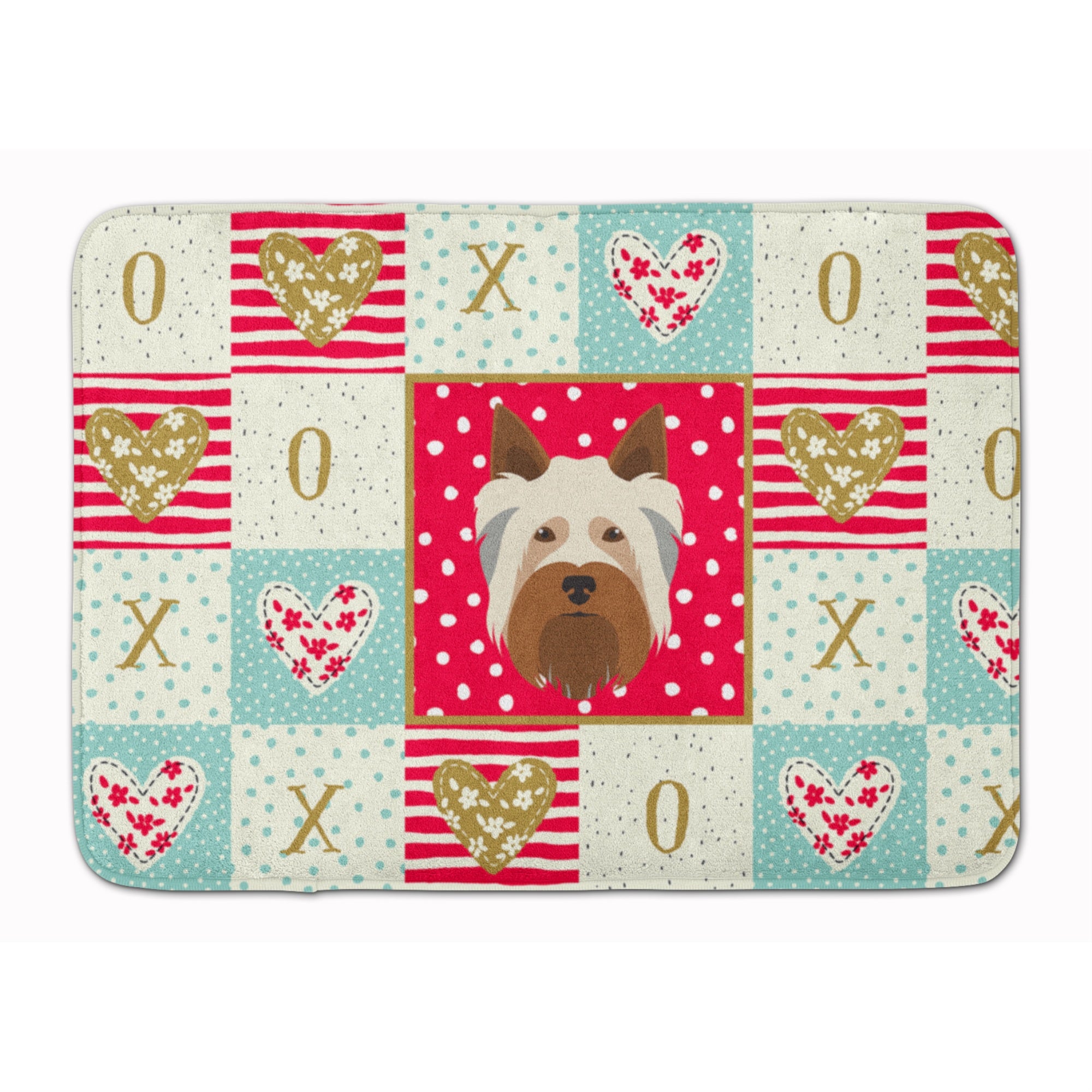 'Caroline'S Treasures Australian Silky Terrier Love Machine Washable Memory Foam Mat Doormats, Multicolor''