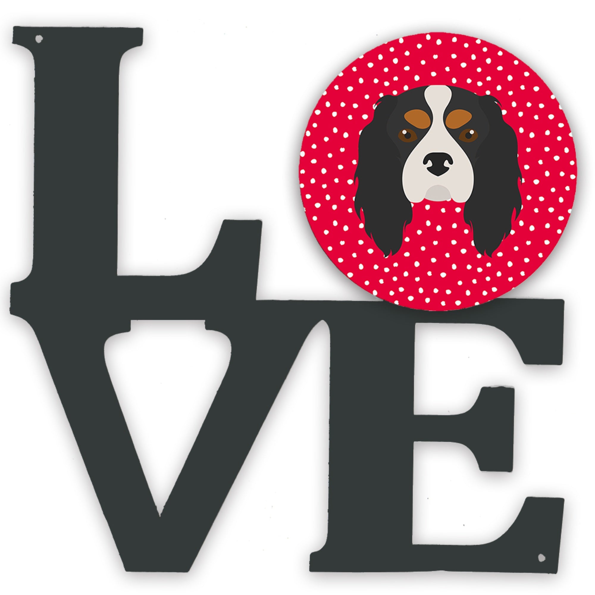 'Caroline'S Treasures Cavalier King Charles Spaniel Metal Artwork Love Wall-Decor, Multicolor''