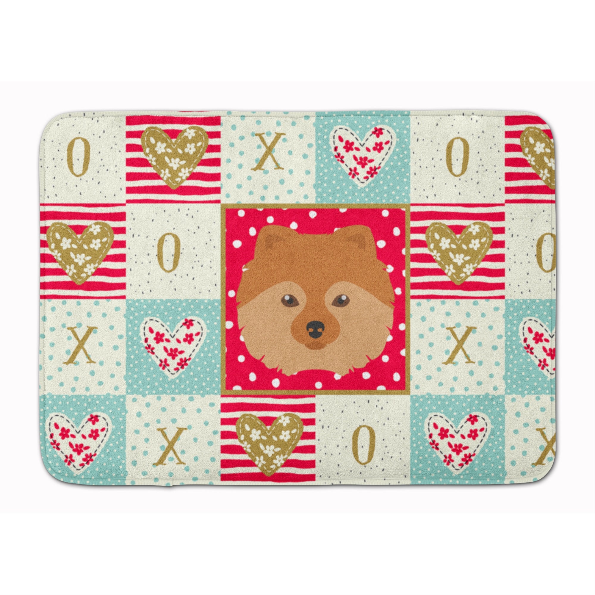 'Caroline'S Treasures German Spitz Love Machine Washable Memory Foam Mat Doormats, Multicolor''