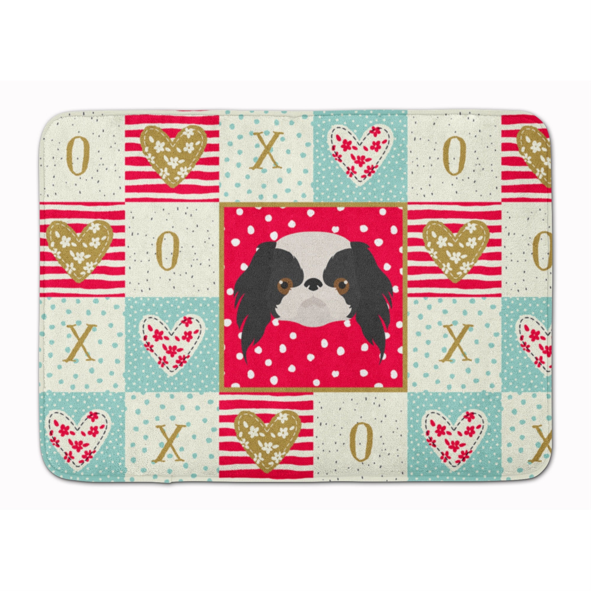 'Caroline'S Treasures Japanese Chin Love Machine Washable Memory Foam Mat Doormats, Multicolor''