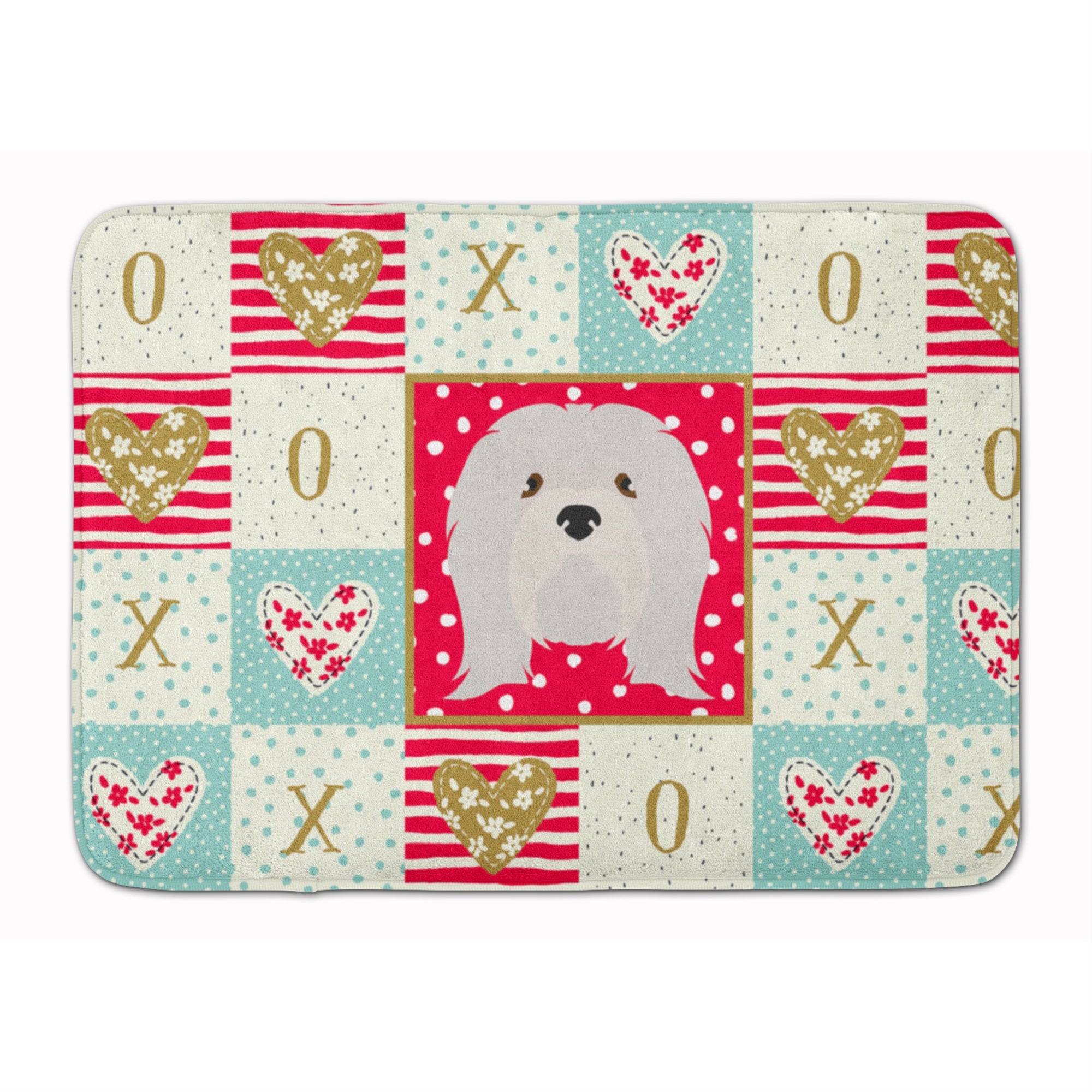 'Caroline'S Treasures Lhasa Apso Love Machine Washable Memory Foam Mat Doormats, Multicolor''