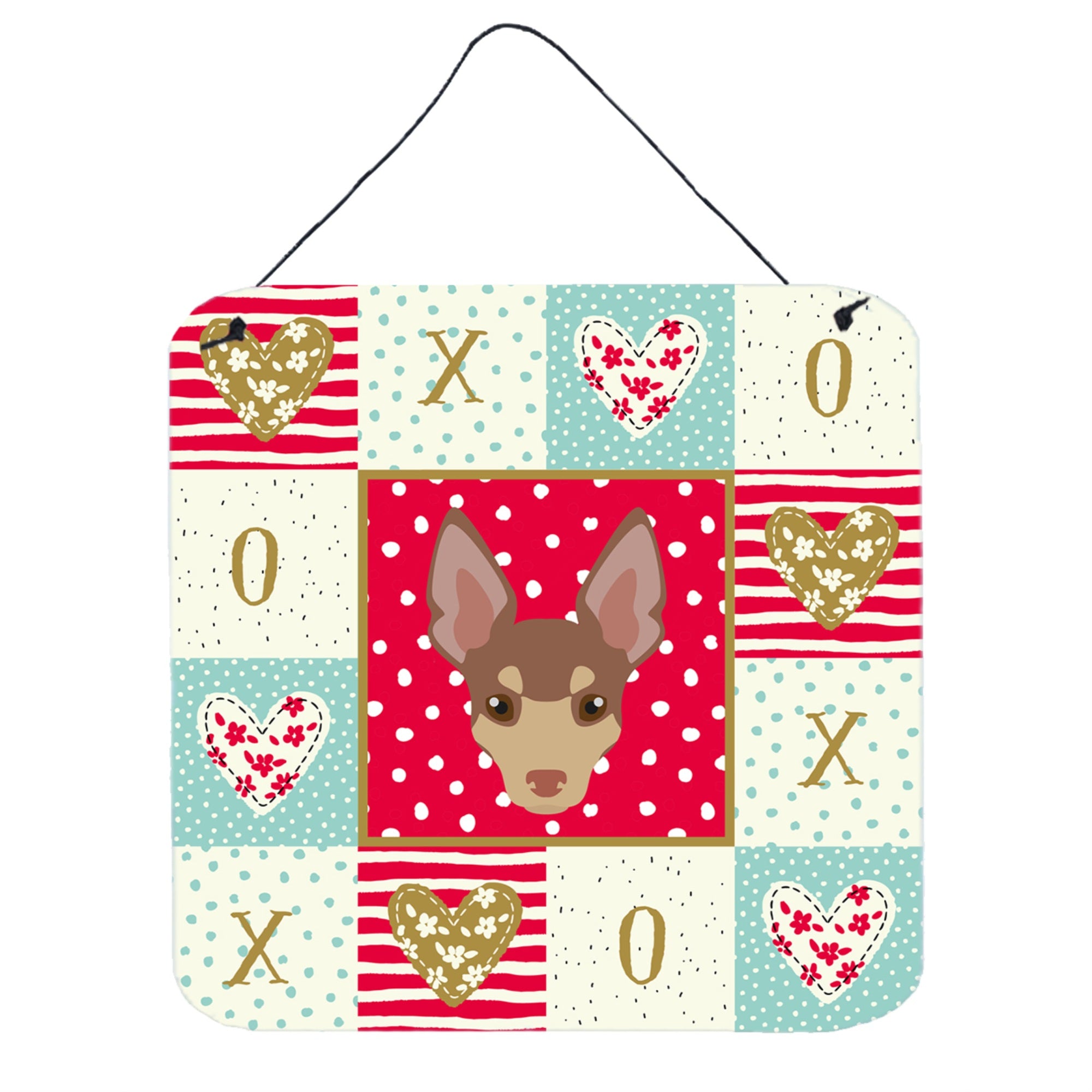 'Caroline'S Treasures Miniature Fox Terrier Love Door Hanging Prints Wall-Decor, Multicolor''