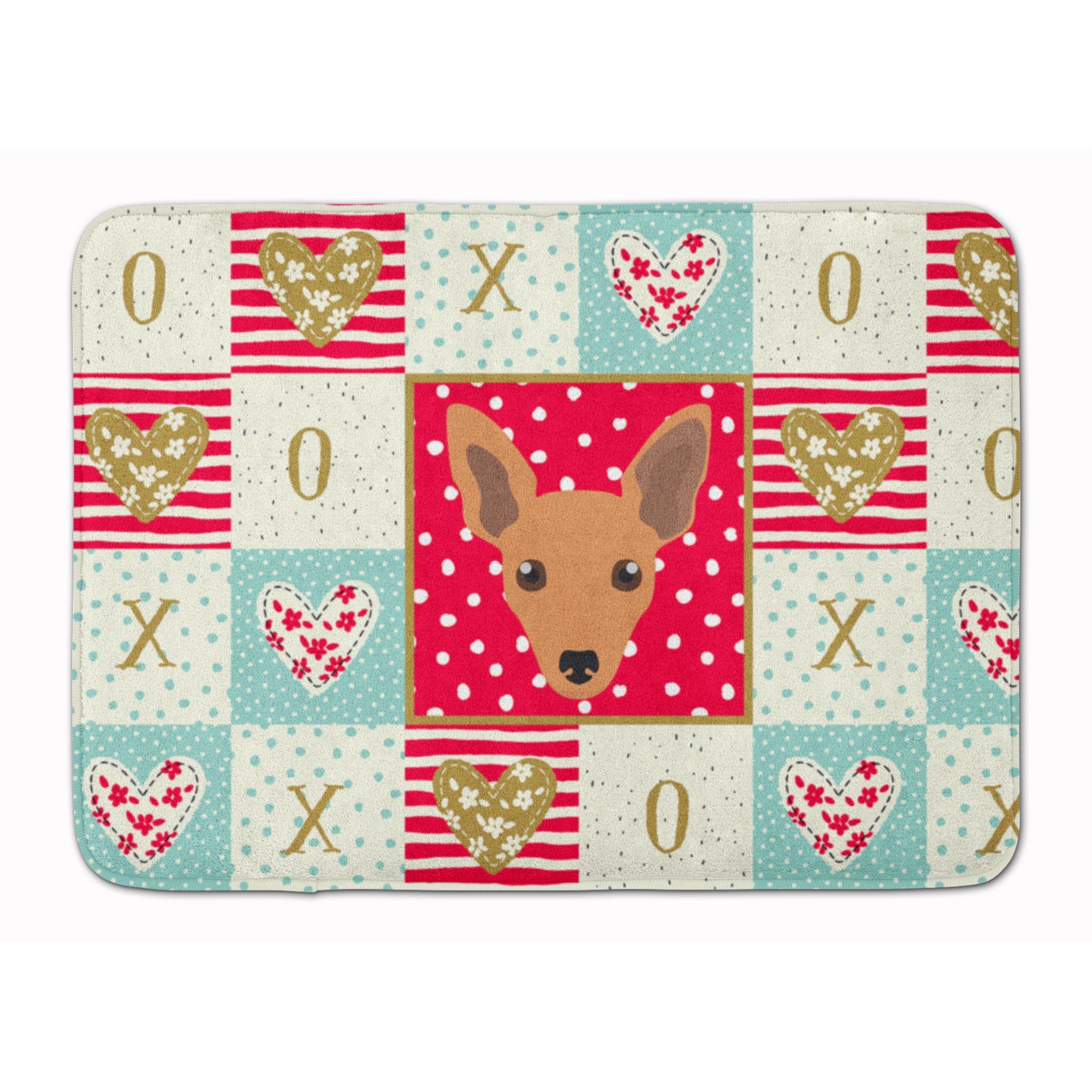 'Caroline'S Treasures Miniature Pinscher Love Machine Washable Memory Foam Mat Doormats, Multicolor''