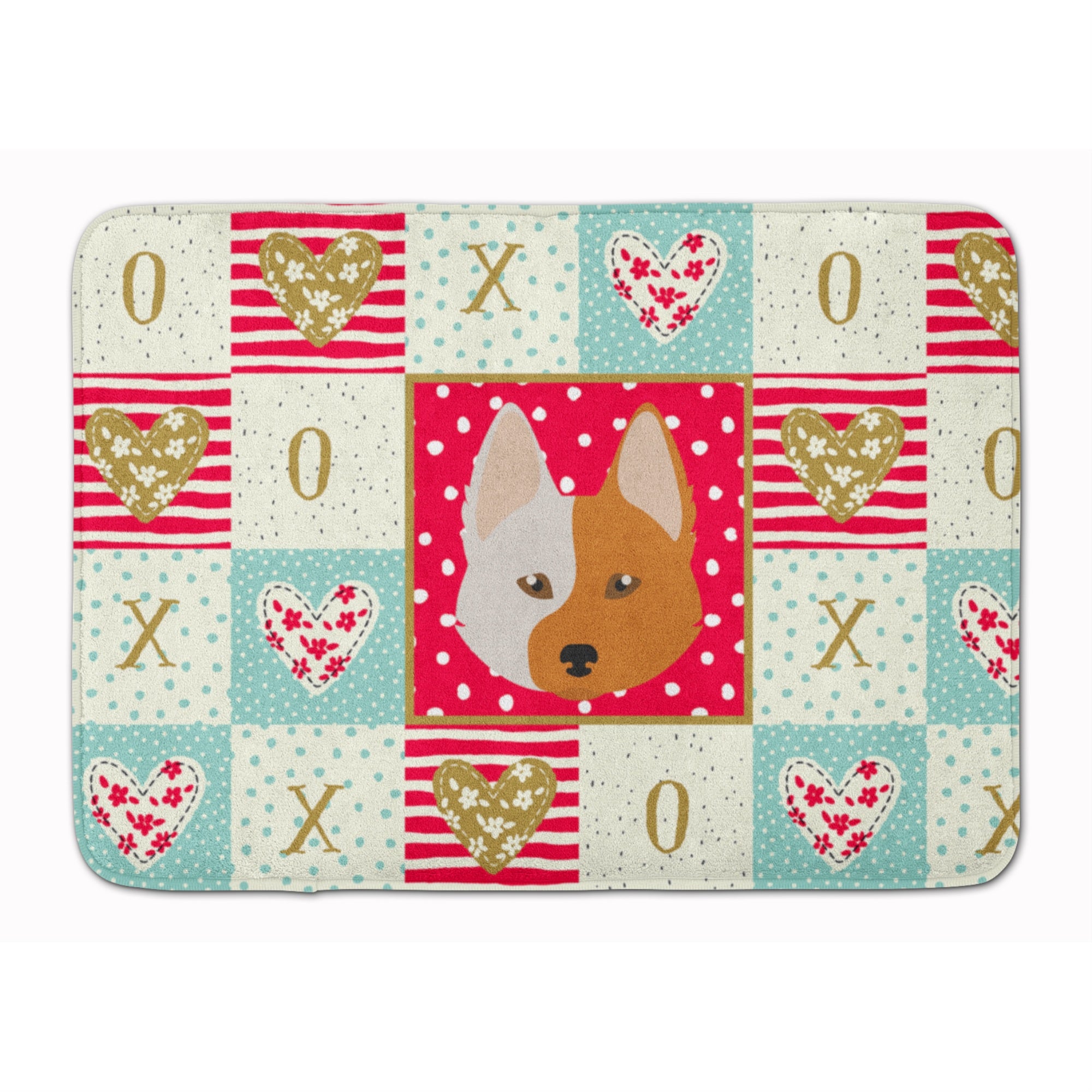 'Caroline'S Treasures Nordic Spitz Love Machine Washable Memory Foam Mat Doormats, Multicolor''