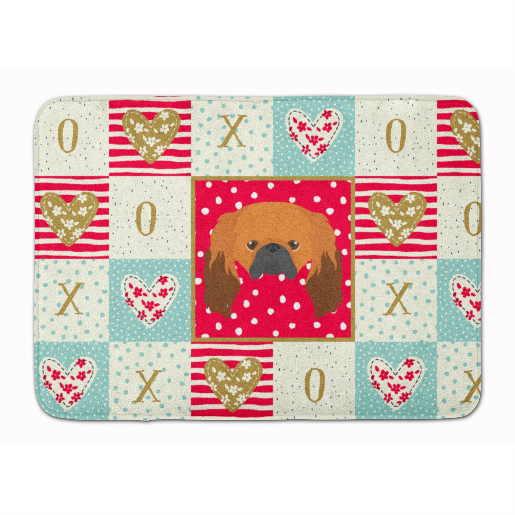 'Caroline'S Treasures Pekingese Love Machine Washable Memory Foam Mat Doormats, Multicolor''