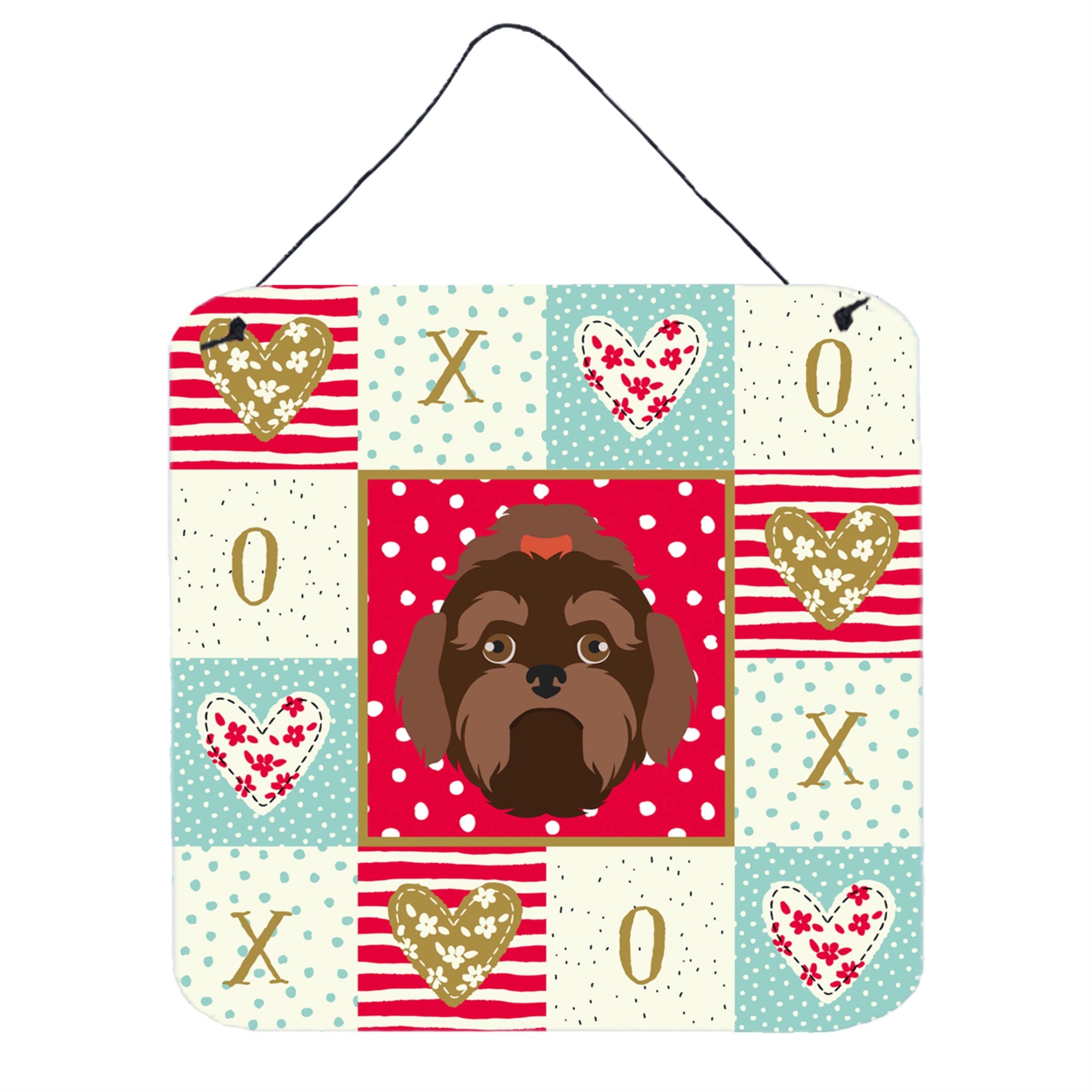 'Caroline'S Treasures Russian Lapdog Love Door Hanging Prints Wall-Decor, Multicolor''