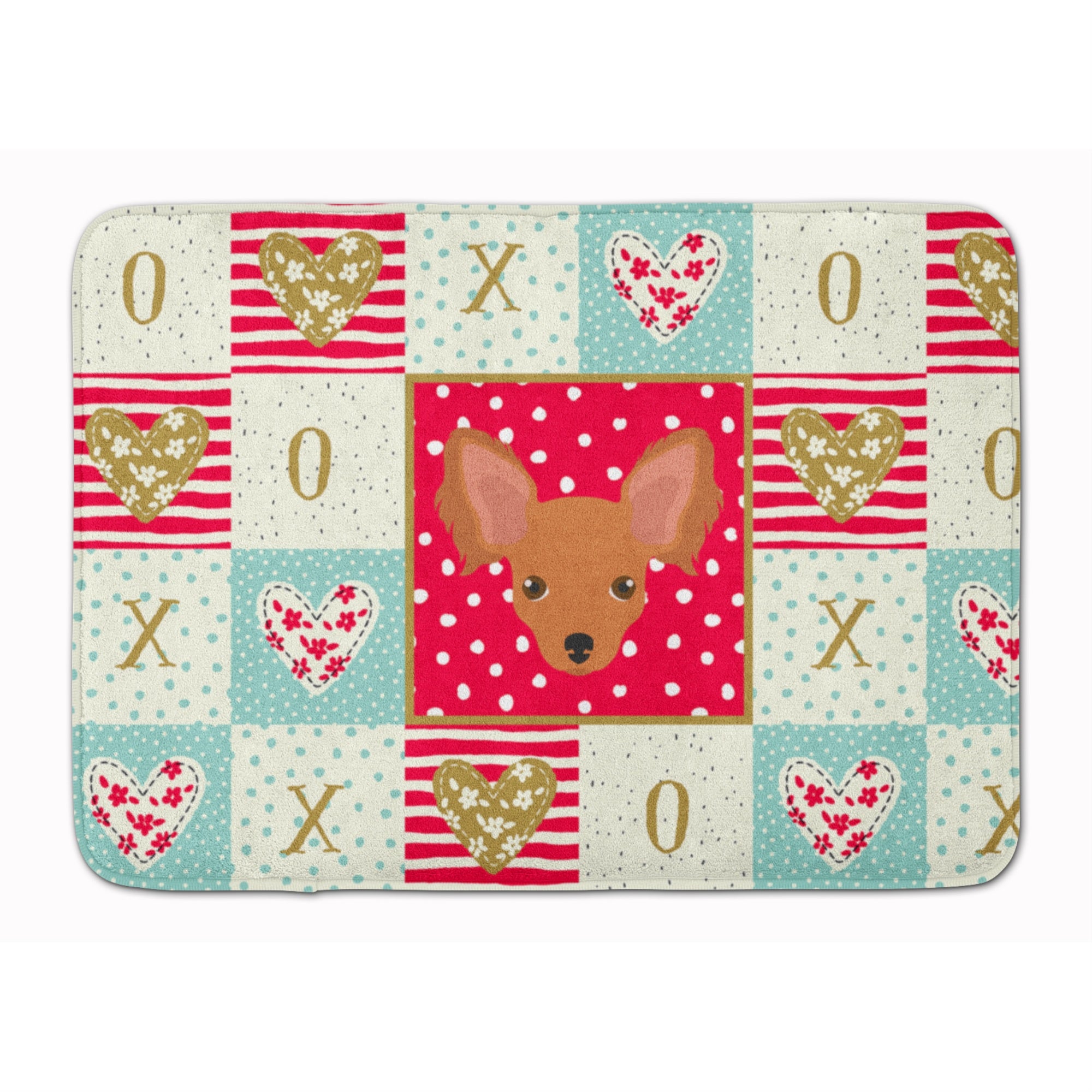 'Caroline'S Treasures Russian Tor Terrier Love Machine Washable Memory Foam Mat Doormats, Multicolor''