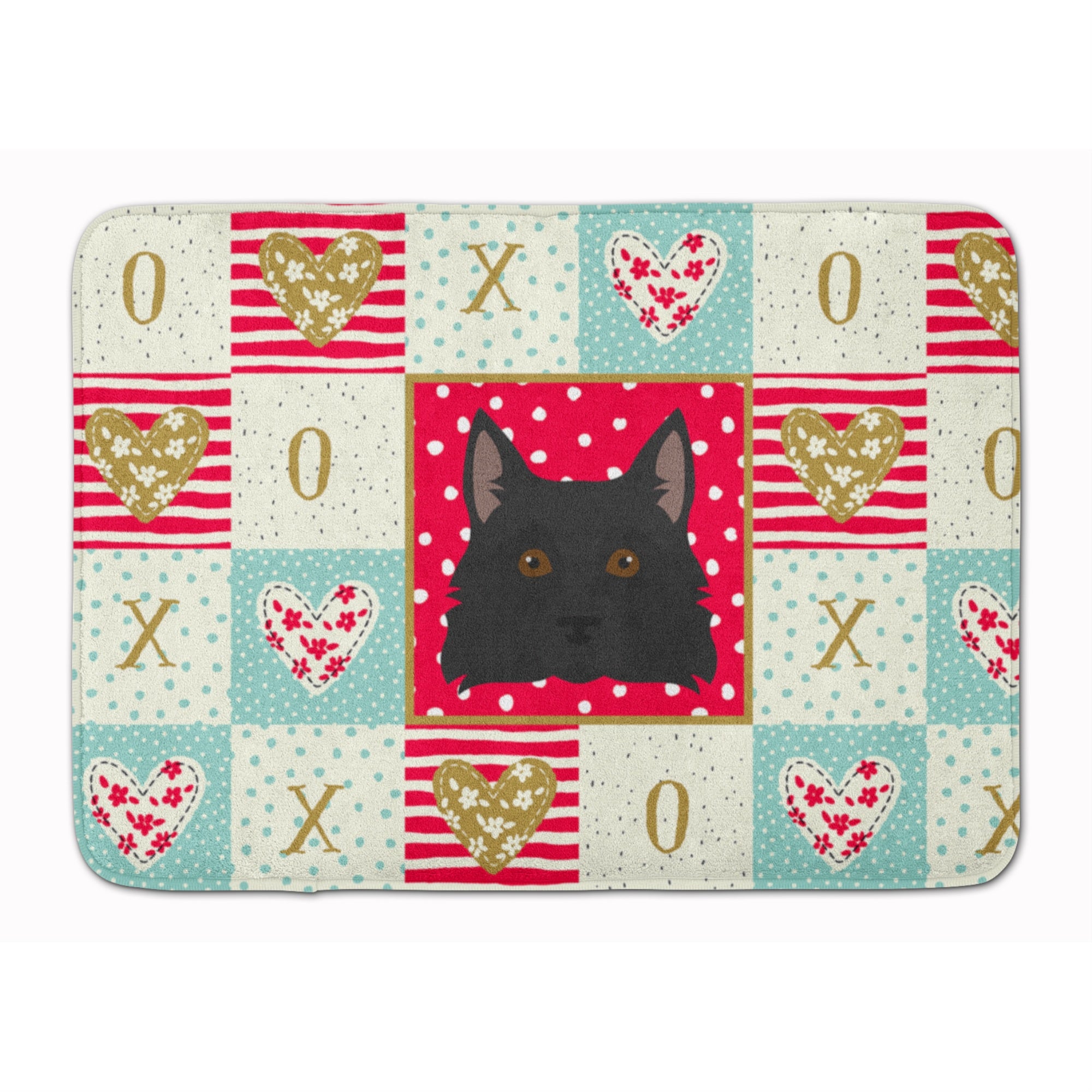 'Caroline'S Treasures Schipperke Love Machine Washable Memory Foam Mat Doormats, Multicolor''