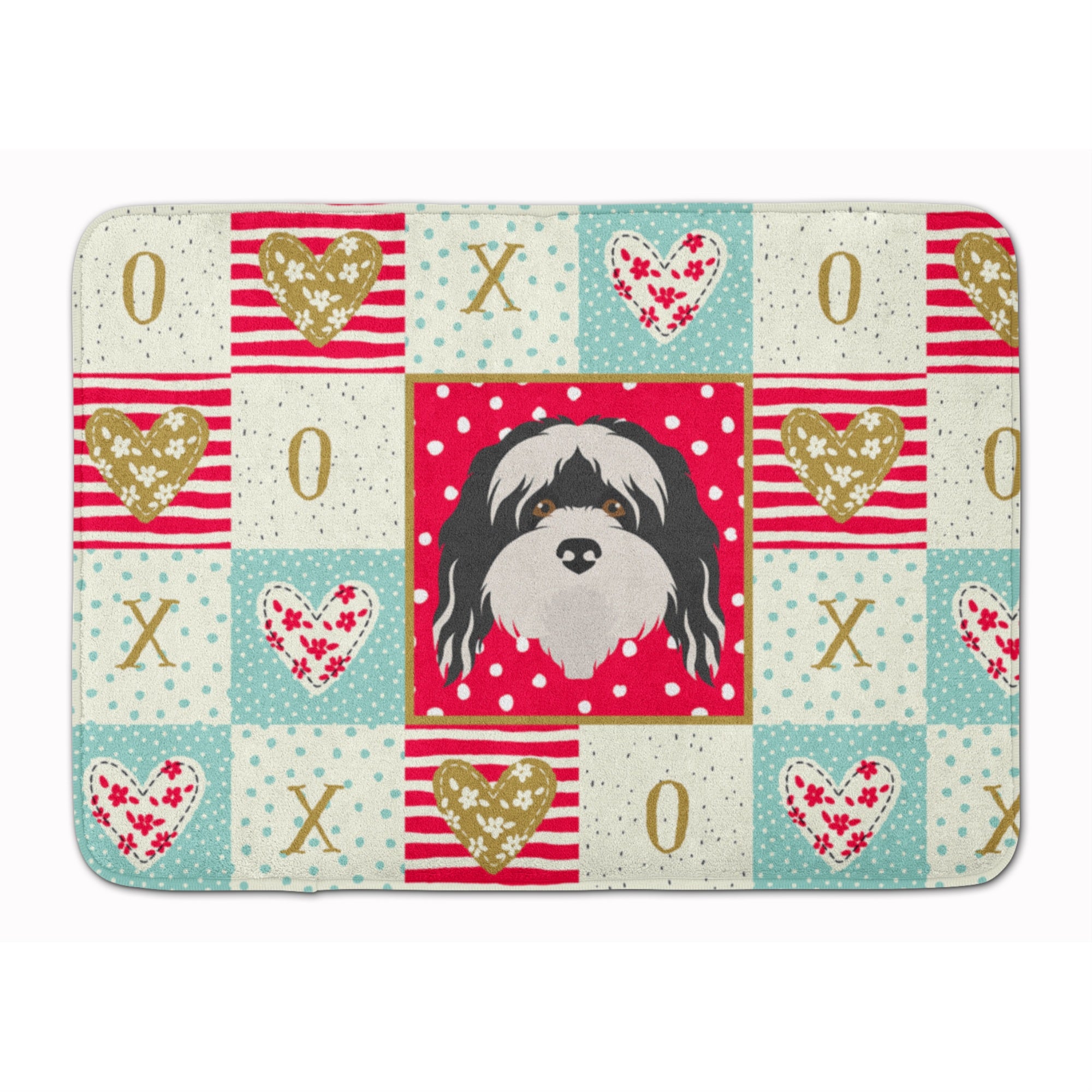 'Caroline'S Treasures Tibetan Terrier Love Machine Washable Memory Foam Mat Doormats, Multicolor''
