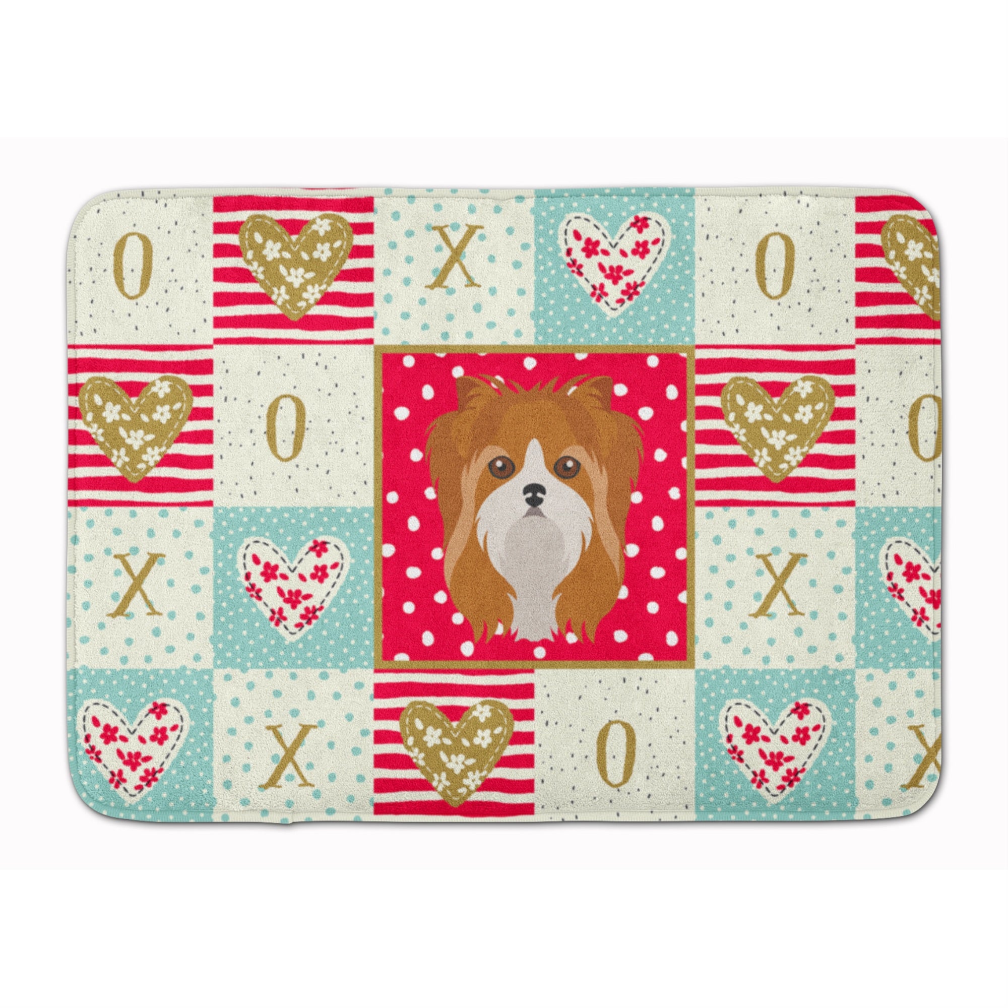 'Caroline'S Treasures Yorkshire Terrier Love Machine Washable Memory Foam Mat Doormats, Multicolor''
