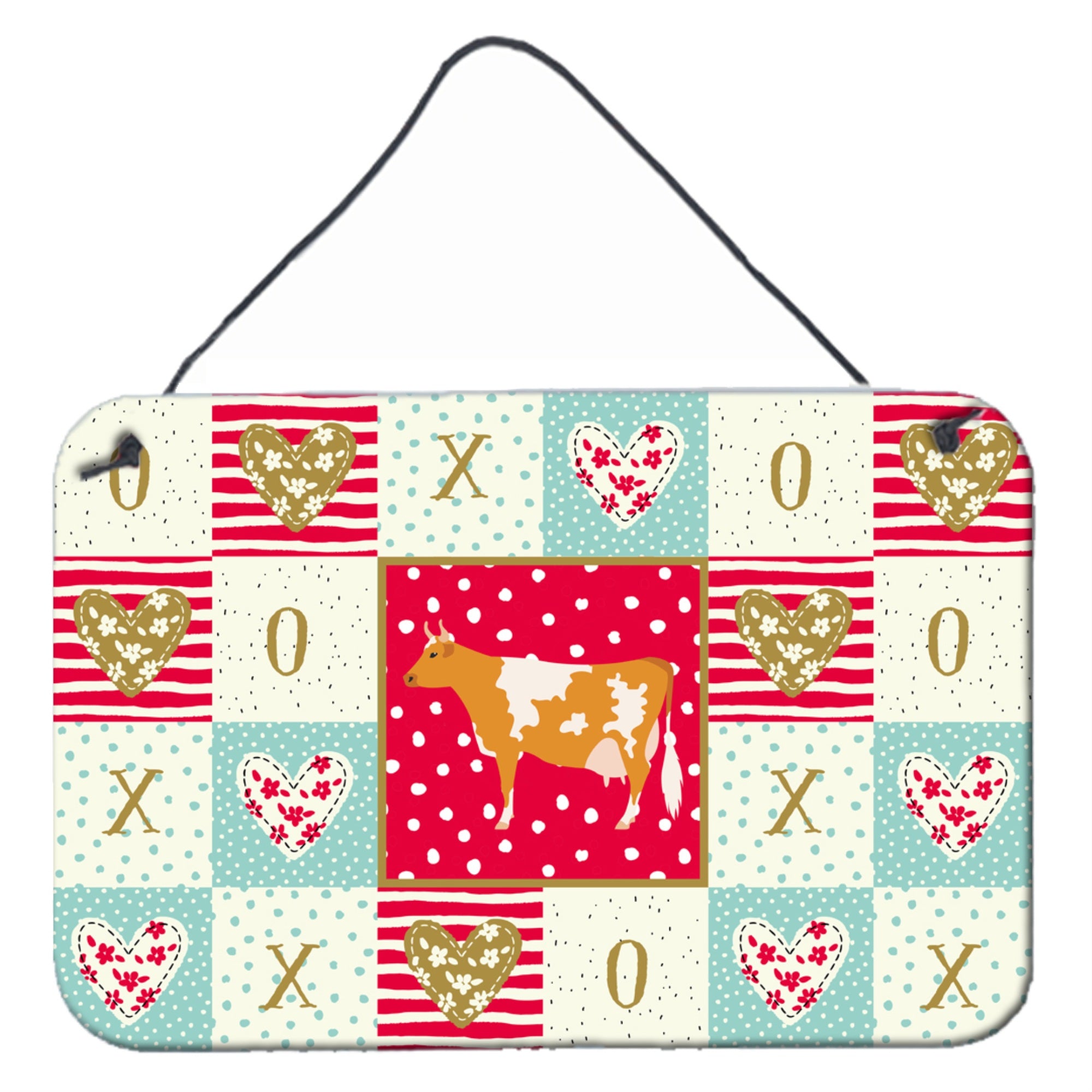 'Caroline'S Treasures Guernsey Cow Love Door Hanging Prints Wall-Decor, Multicolor''