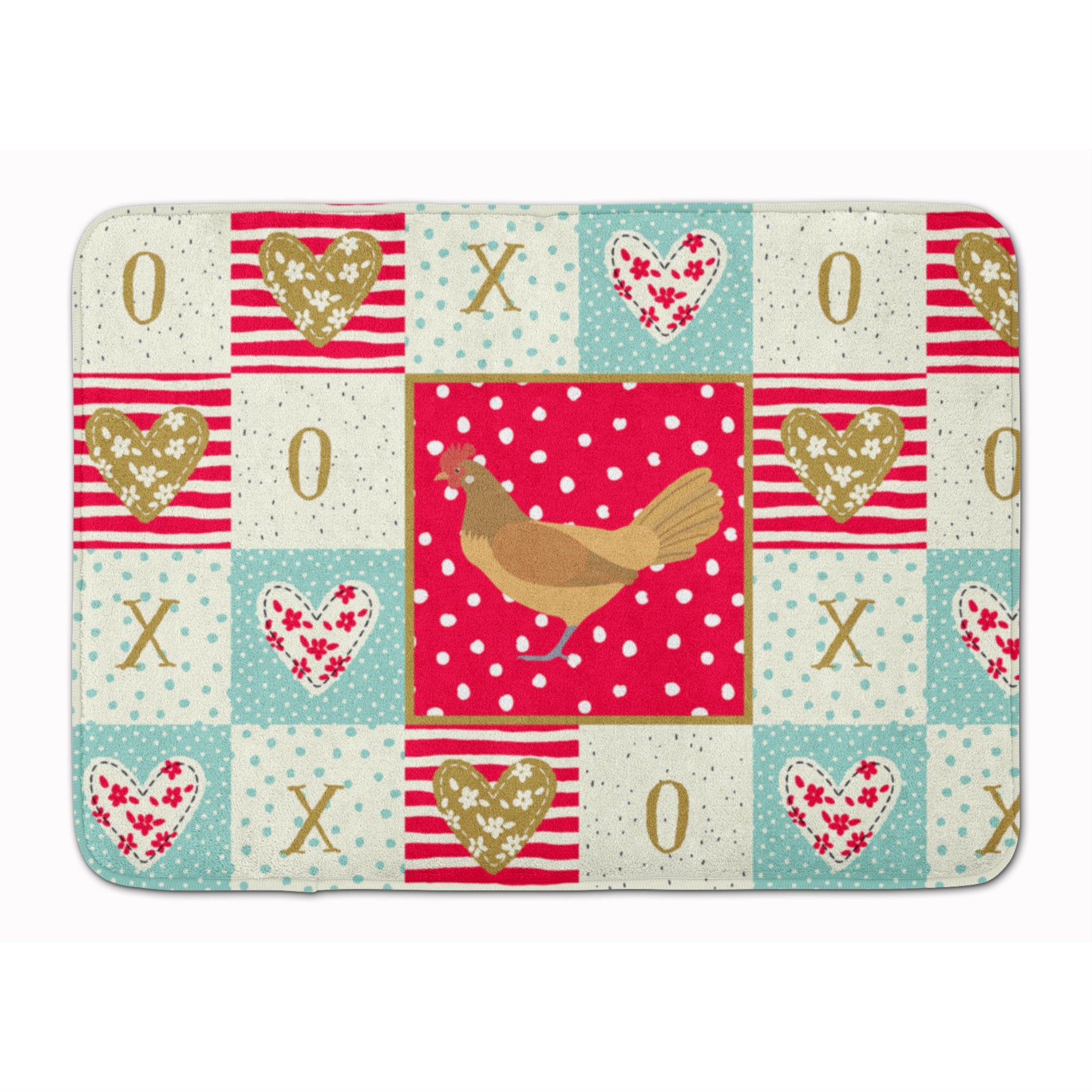 'Caroline'S Treasures Frisian Friesian Chicken Love Machine Washable Memory Foam Mat Doormats, Multicolor''
