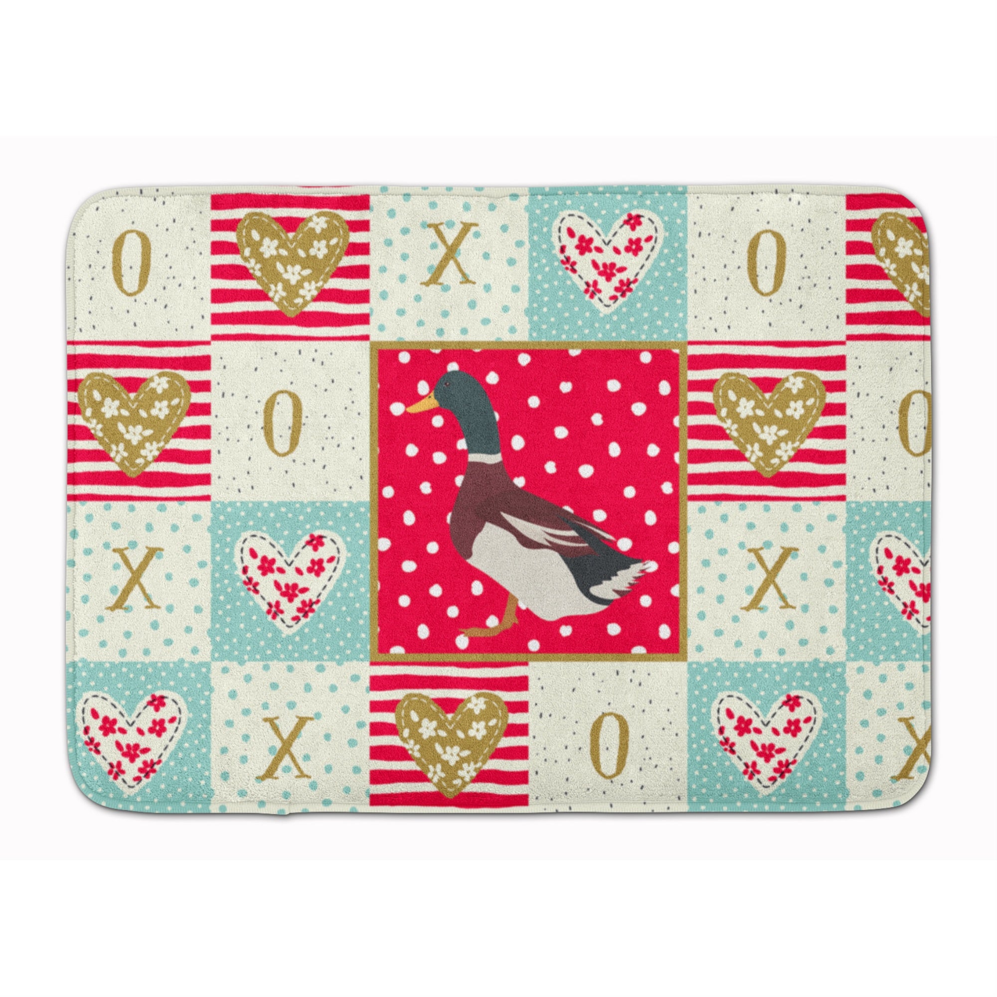 'Caroline'S Treasures Rouen Duck Love Machine Washable Memory Foam Mat Doormats, Multicolor''