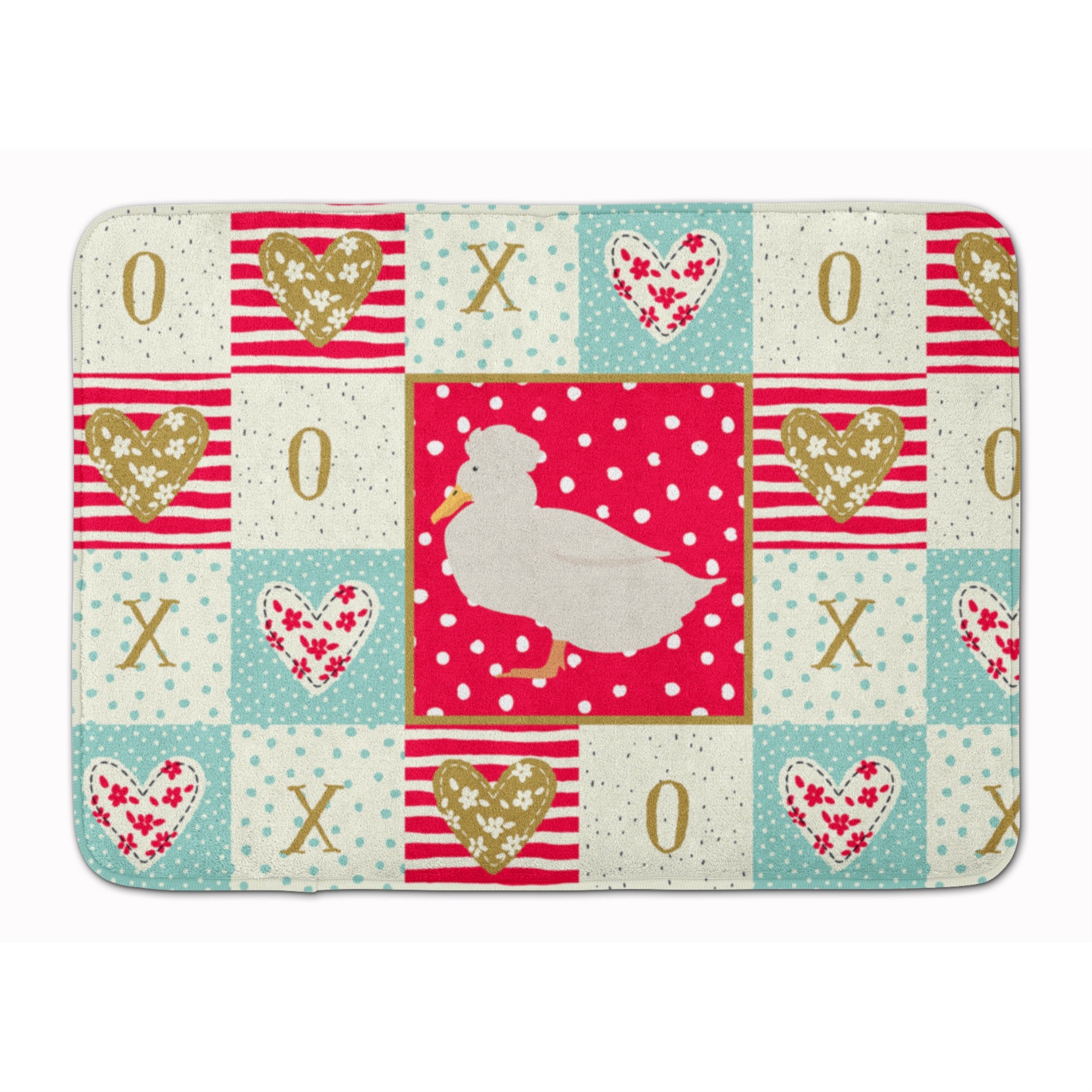 'Caroline'S Treasures Crested Duck Love Machine Washable Memory Foam Mat Doormats, Multicolor''