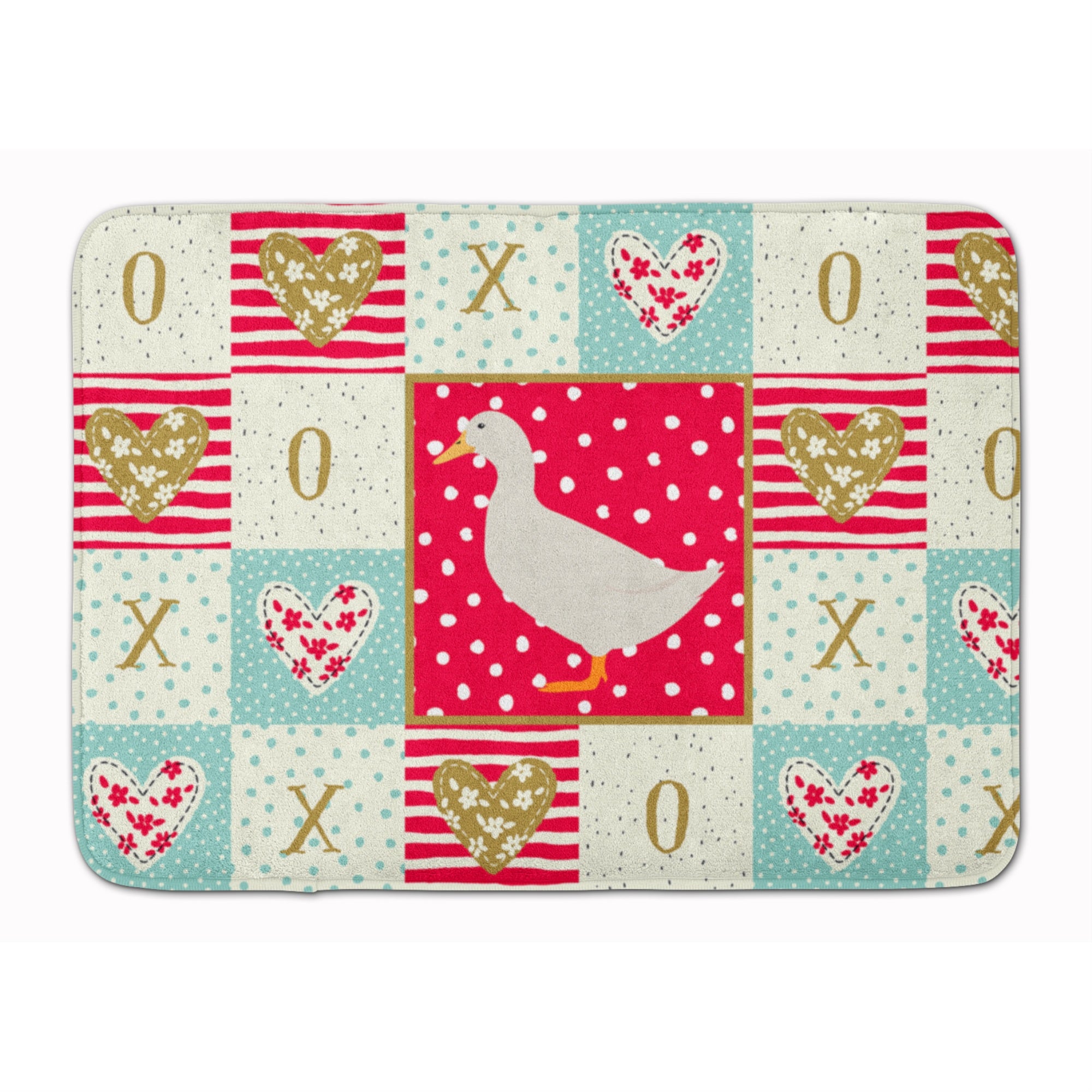 'Caroline'S Treasures American Pekin Duck Love Machine Washable Memory Foam Mat Doormats, Multicolor''