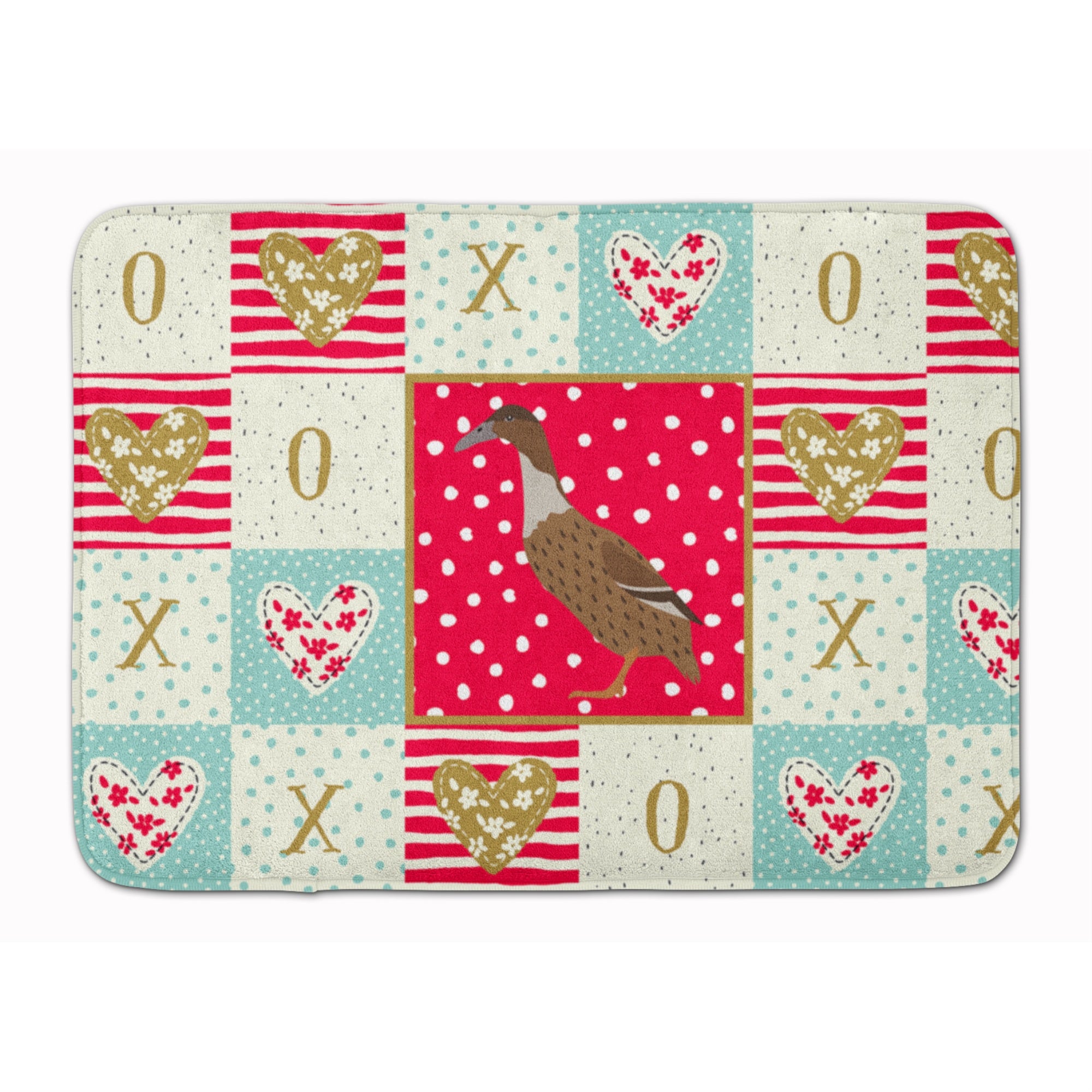 'Caroline'S Treasures Dutch Hook Bill Duck Love Machine Washable Memory Foam Mat Doormats, Multicolor''