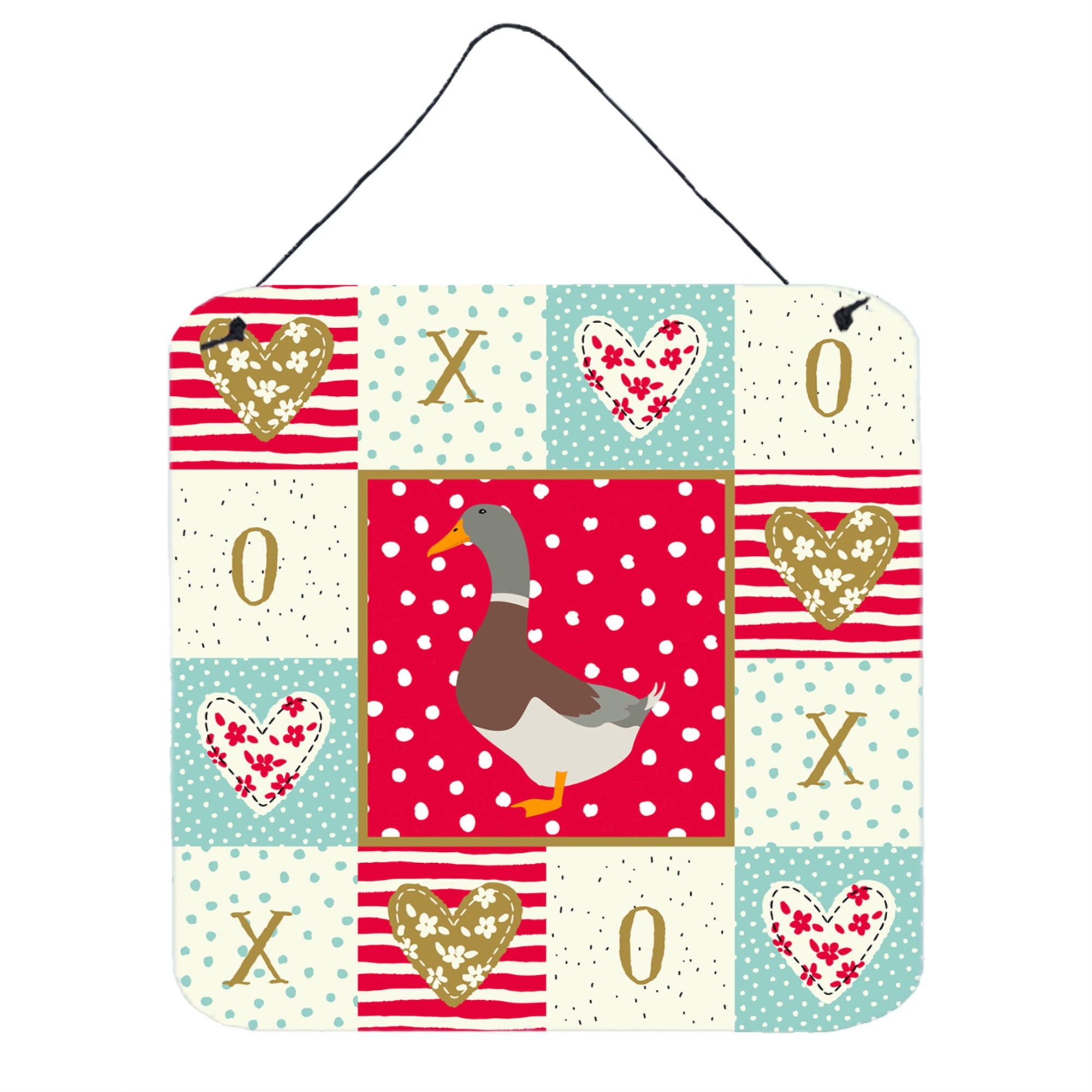 'Caroline'S Treasures Saxony Sachsenente Duck Love Door Hanging Prints Wall-Decor, Multicolor''