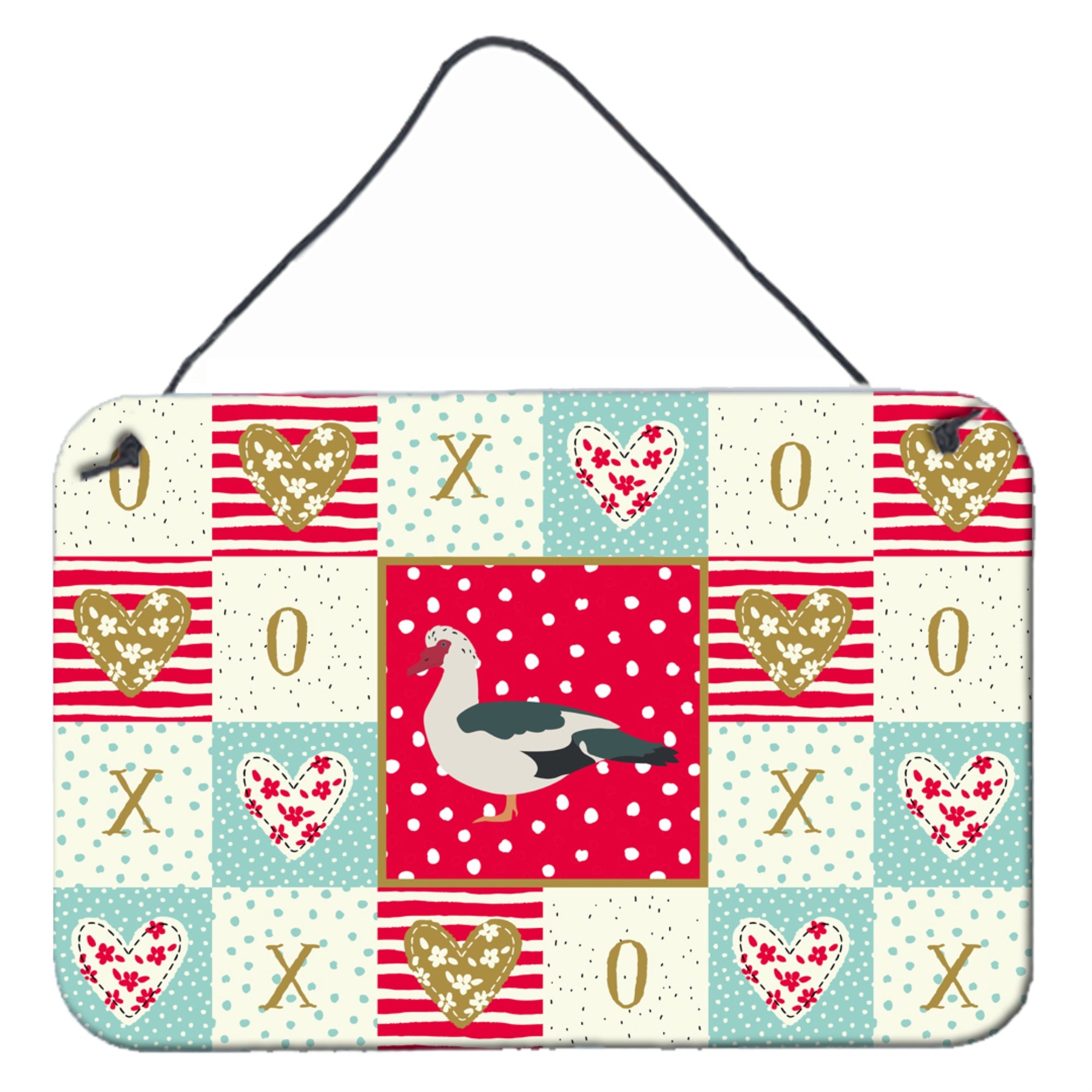 'Caroline'S Treasures Muscovy Duck Love Door Hanging Prints Wall-Decor, Multicolor''