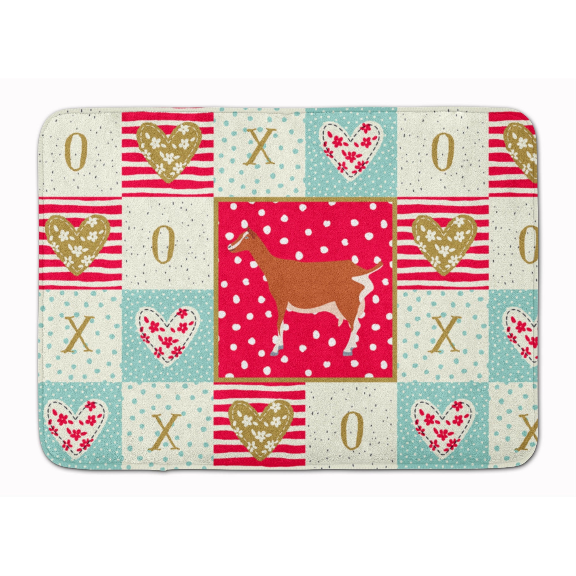 'Caroline'S Treasures Toggenburger Goat Love Machine Washable Memory Foam Mat Doormats, Multicolor''